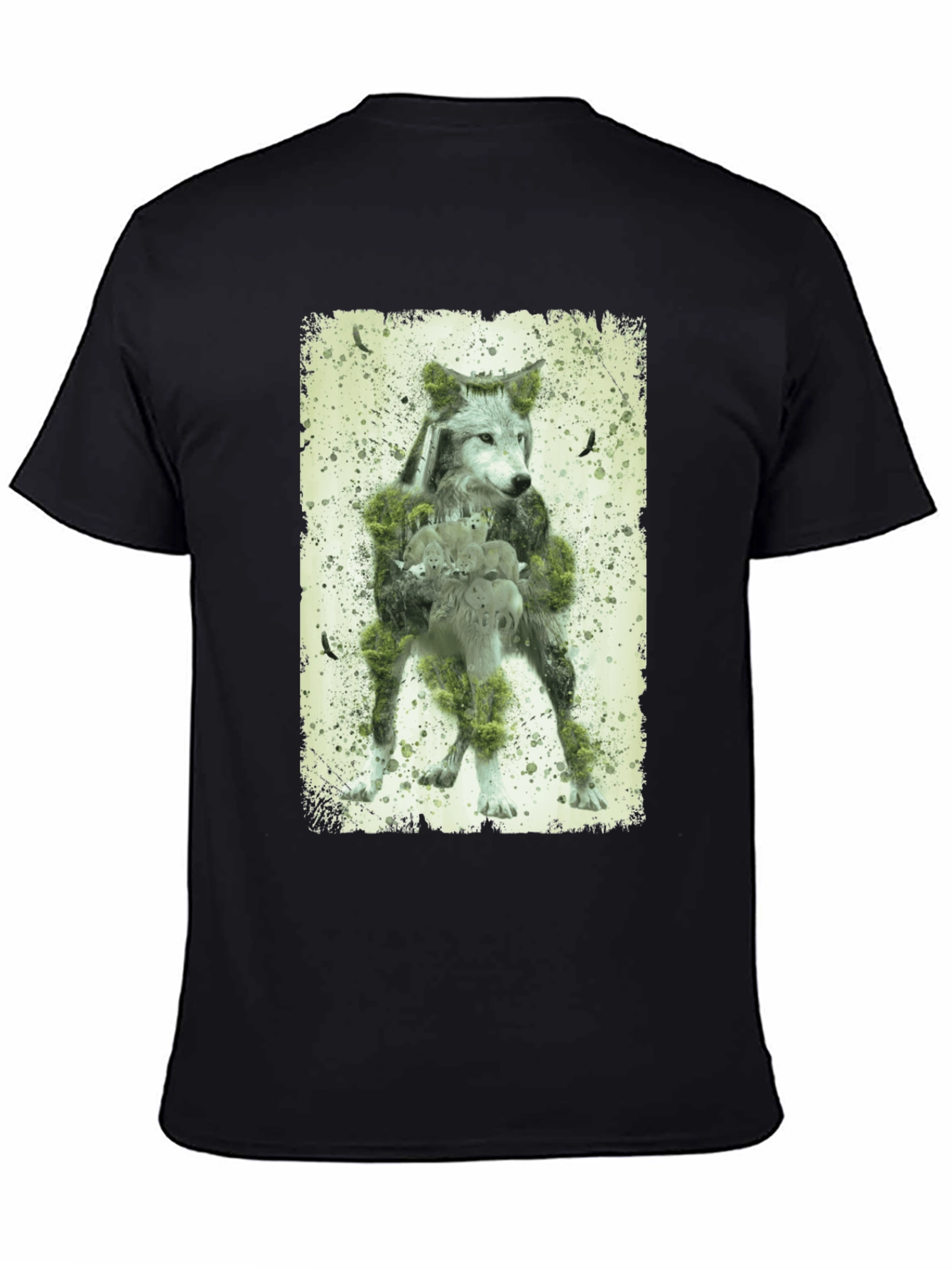 Wolf Forest Graphic T-Shirt - Nature Design Tee