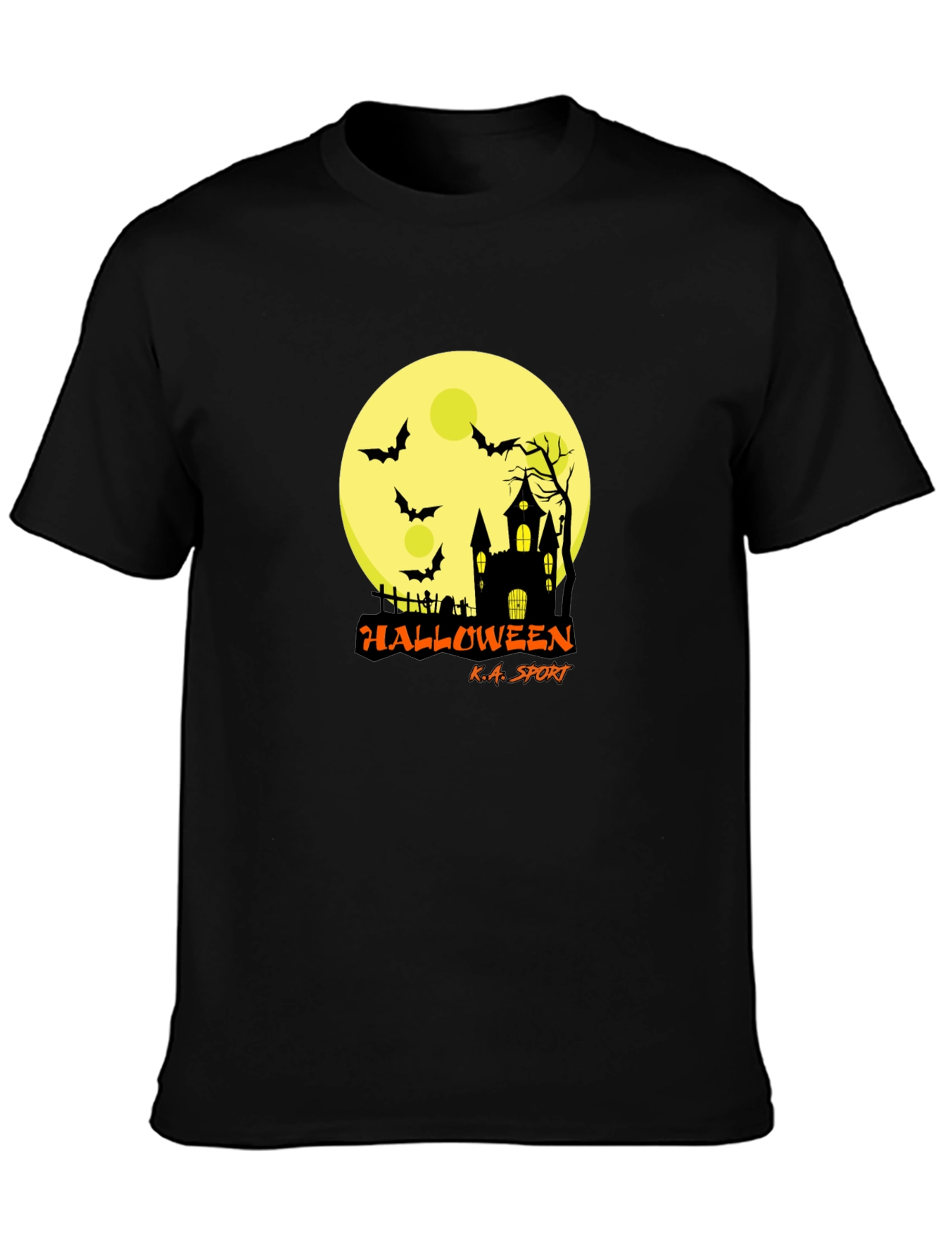 Halloween Black T-Shirt: Spooky Design Comfortable Fit