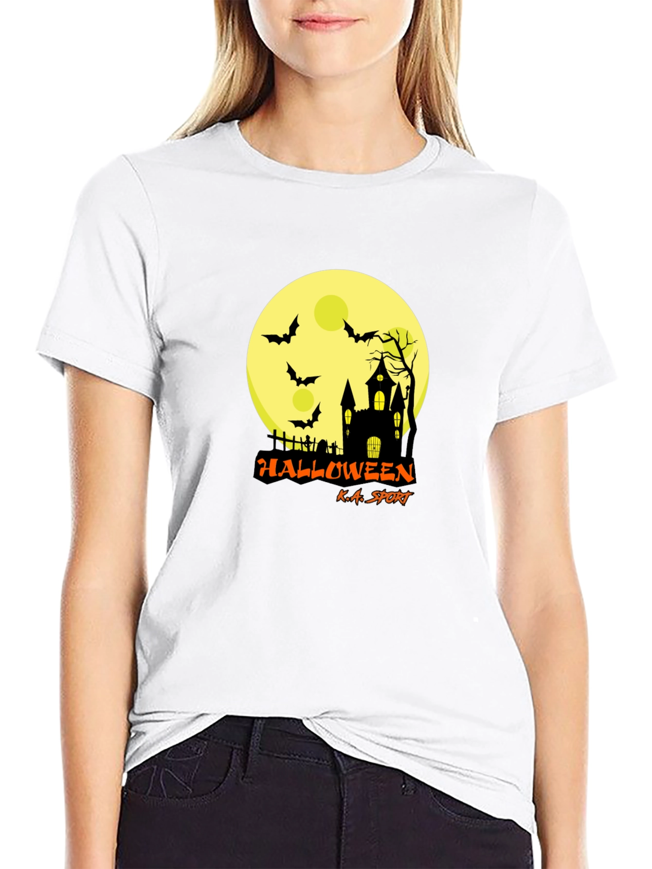 Halloween Black T-Shirt: Spooky Design Comfortable Fit