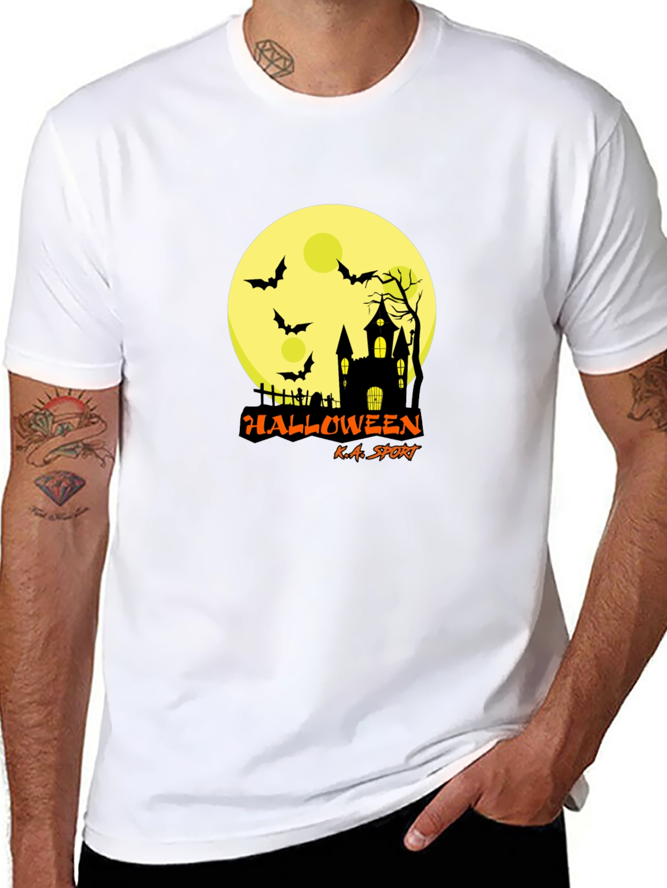 Halloween Black T-Shirt: Spooky Design Comfortable Fit