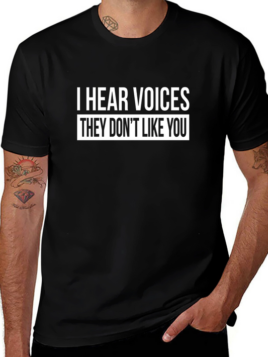 I Hear Voices Graphic Tee - Sarcastic Humor