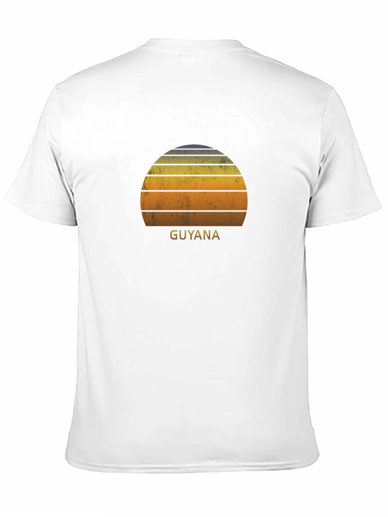 Guyana Sunset Graphic Tee - Retro Style