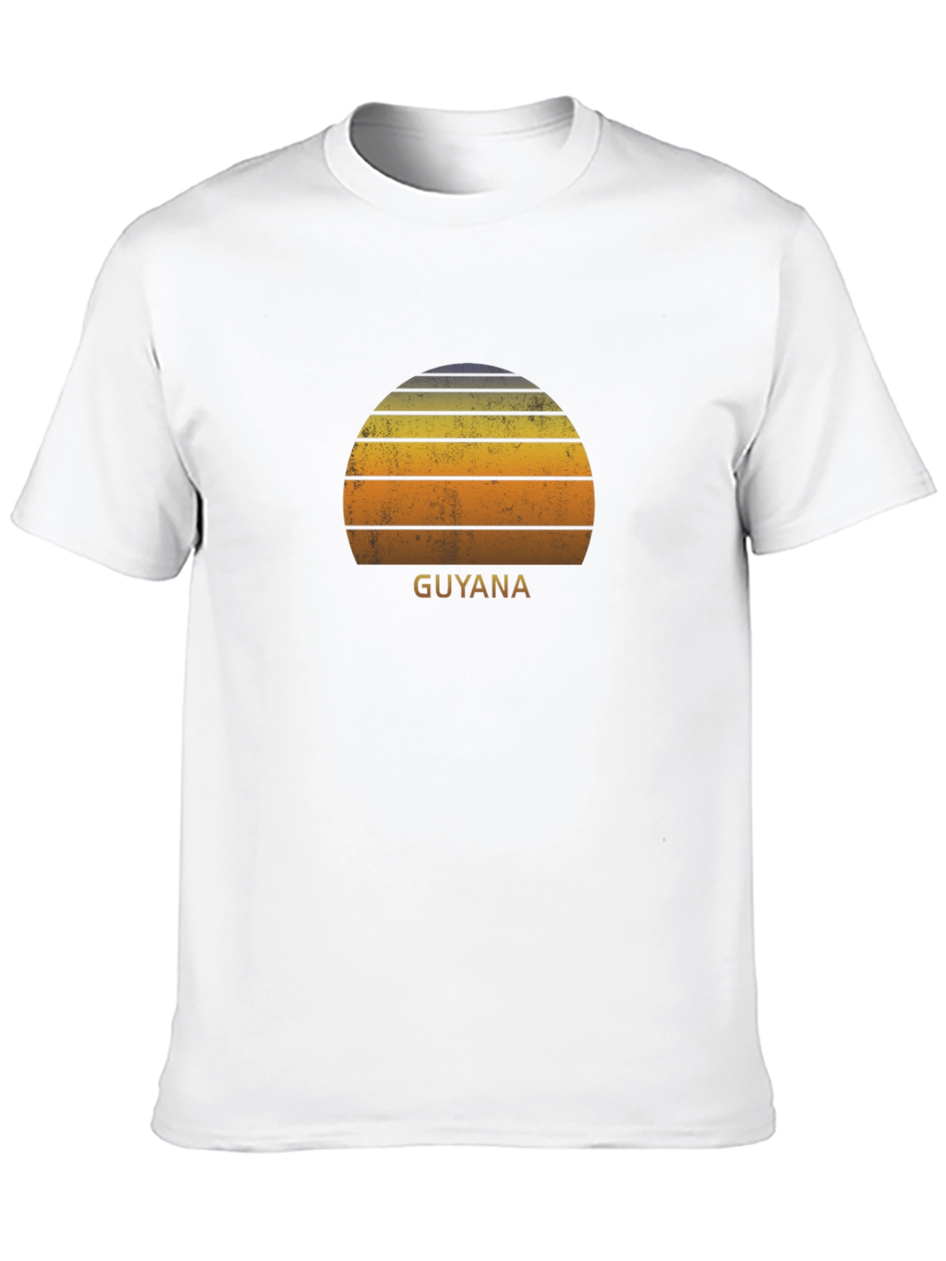 Guyana Sunset Graphic Tee - Retro Style