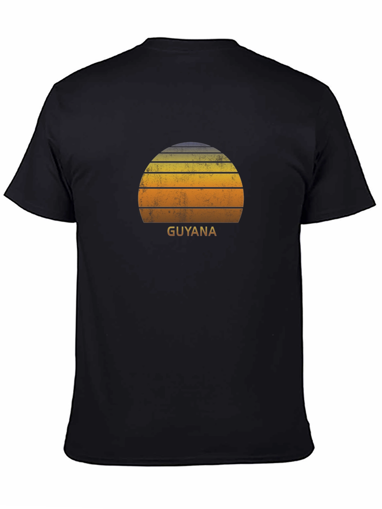 Guyana Sunset Graphic Tee - Retro Style