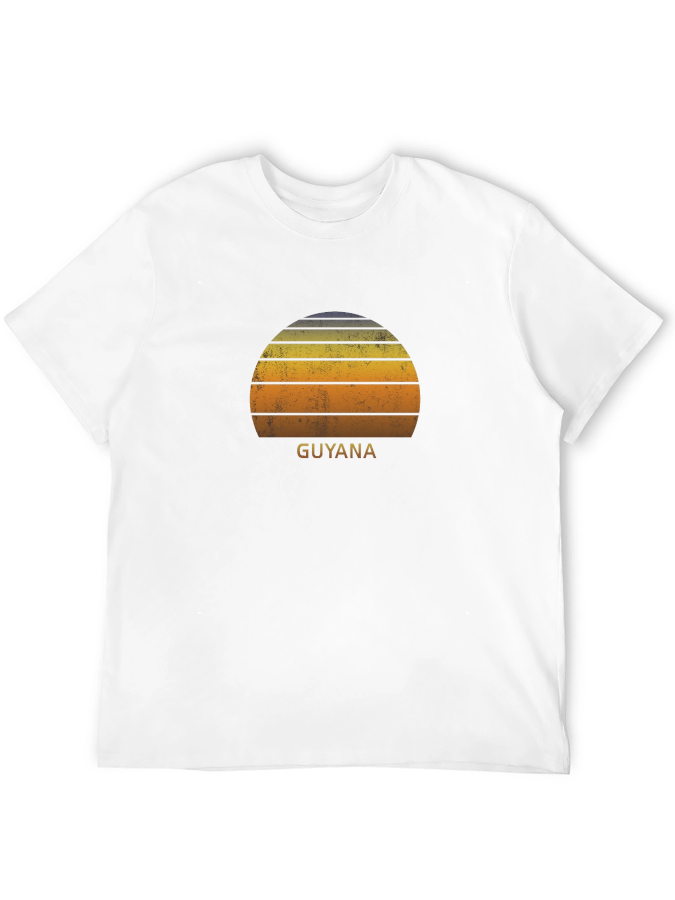 Guyana Sunset Graphic Tee - Retro Style