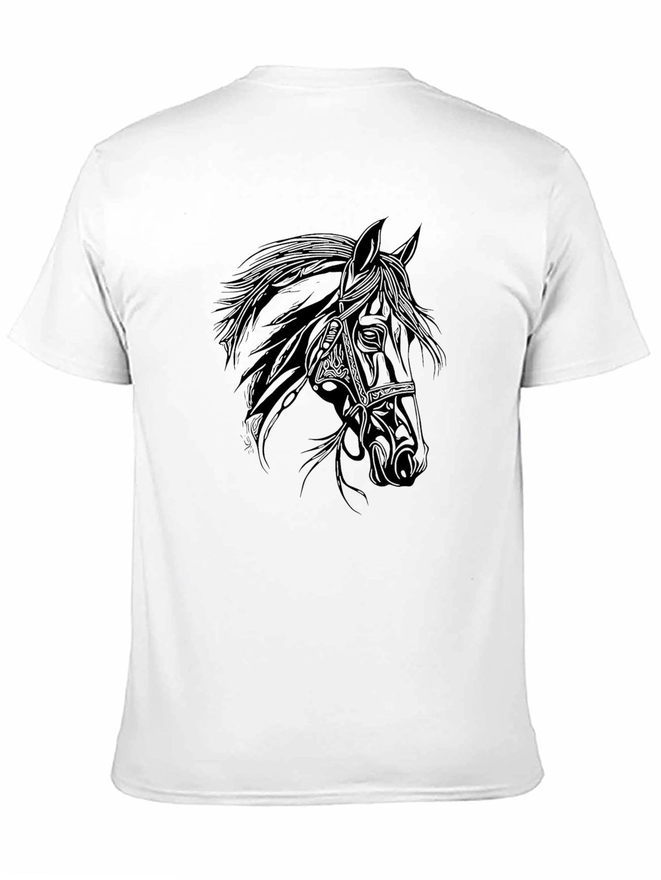 Black Horse Graphic Tee - Stylish Mens T-Shirt
