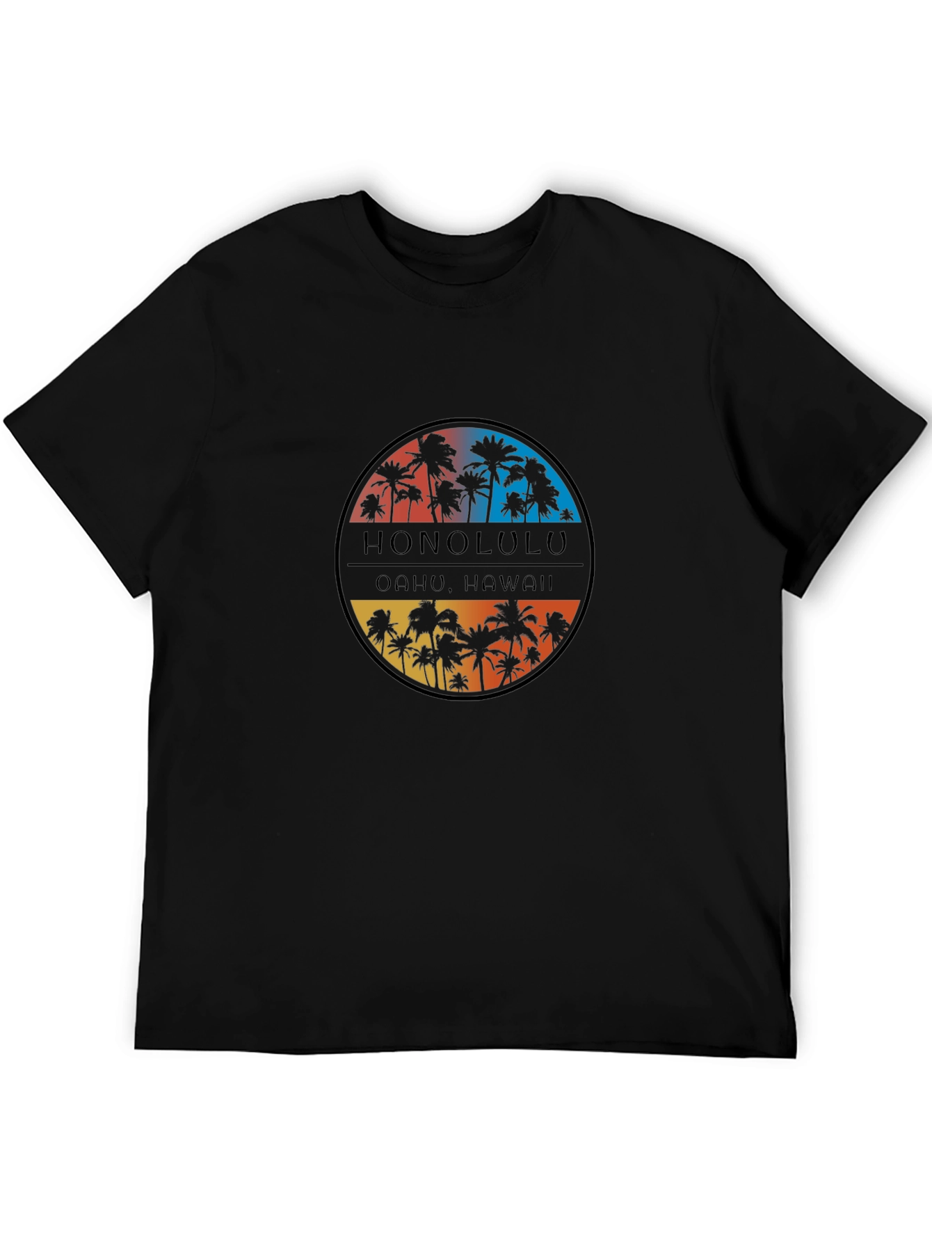 Honolulu Hawaii Palm Tree Graphic T-Shirt