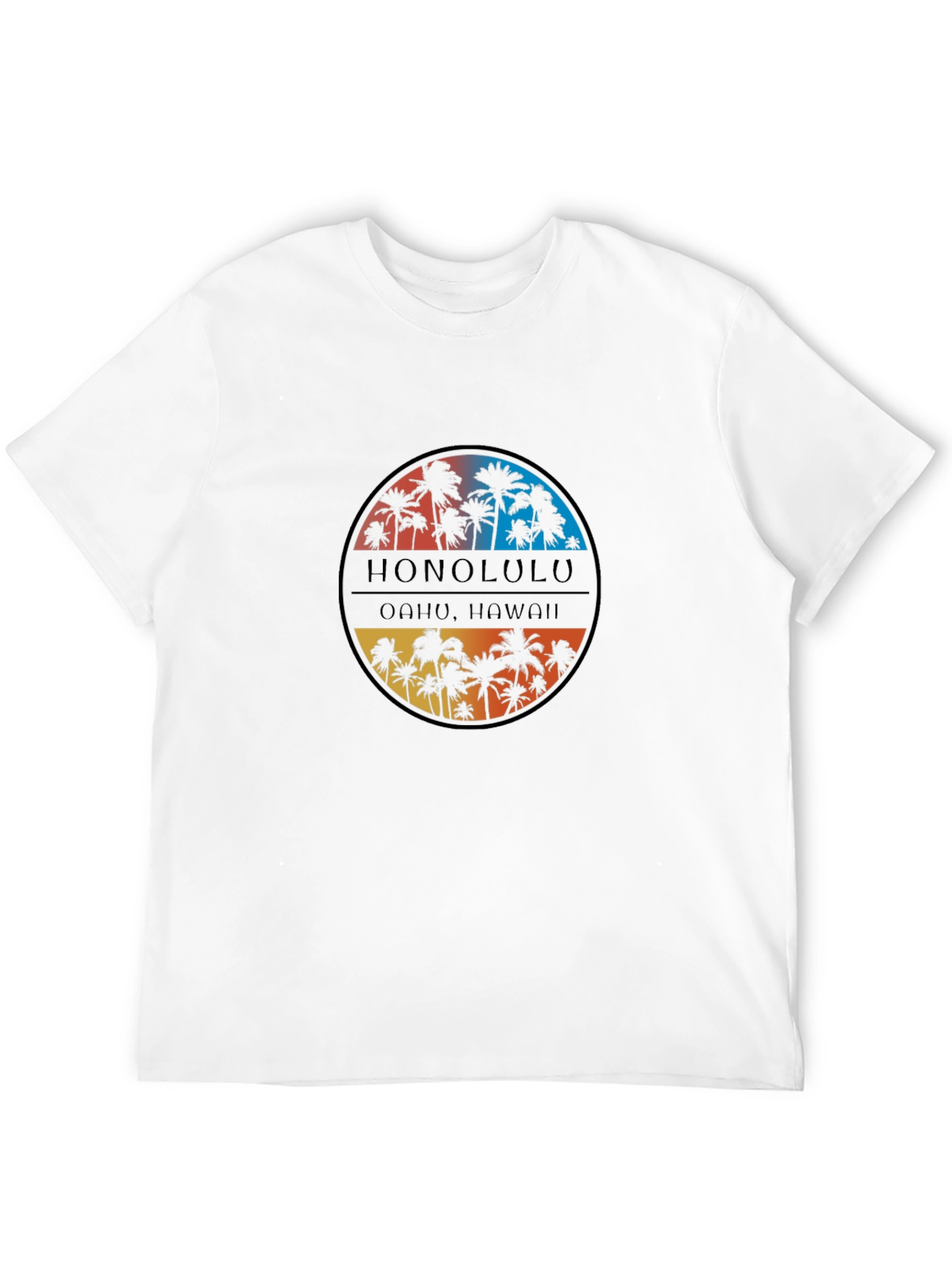Honolulu Hawaii Palm Tree Graphic T-Shirt
