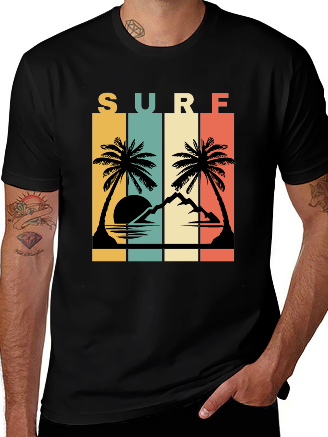 Retro Surf Palms Tee