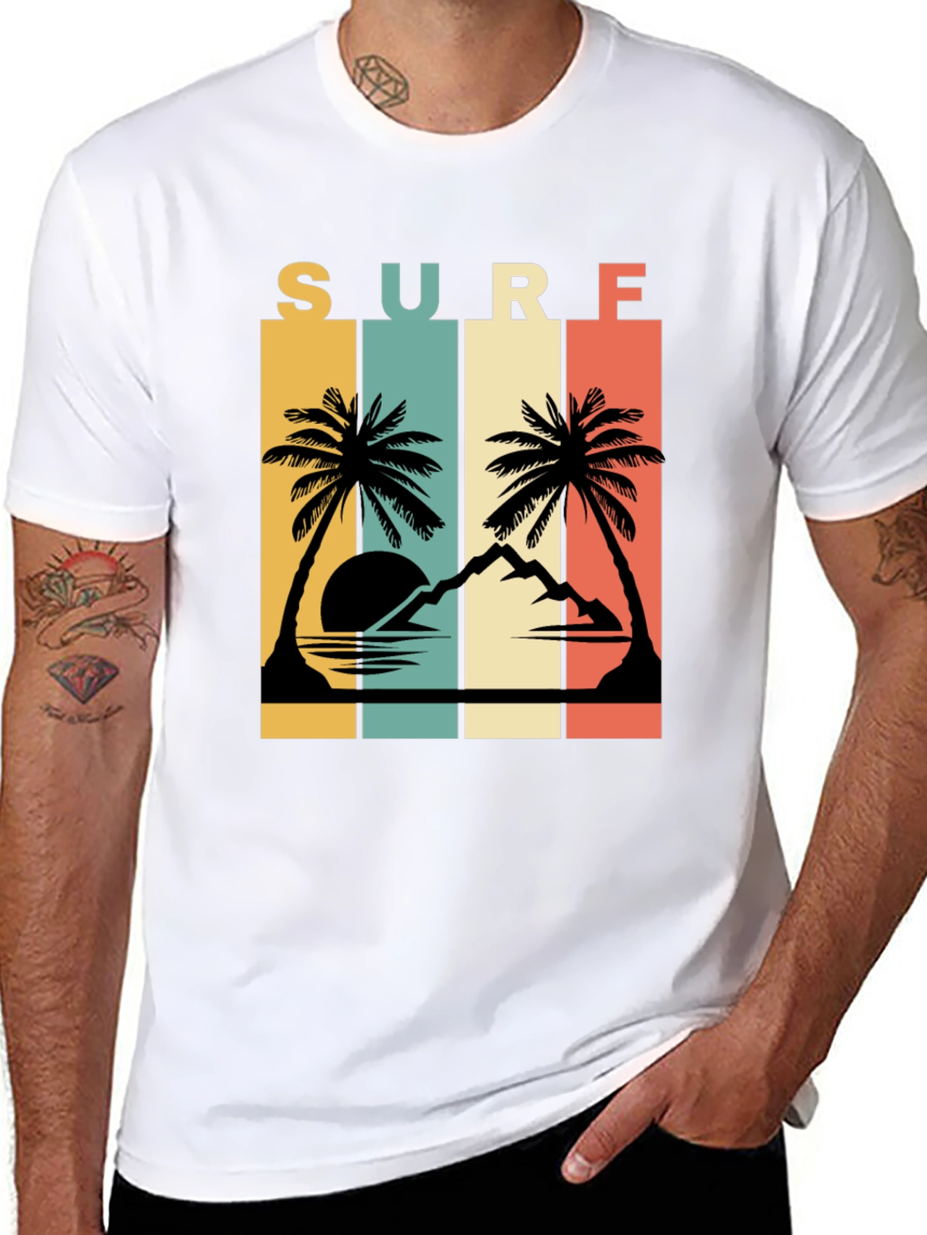 Retro Surf Palms Tee