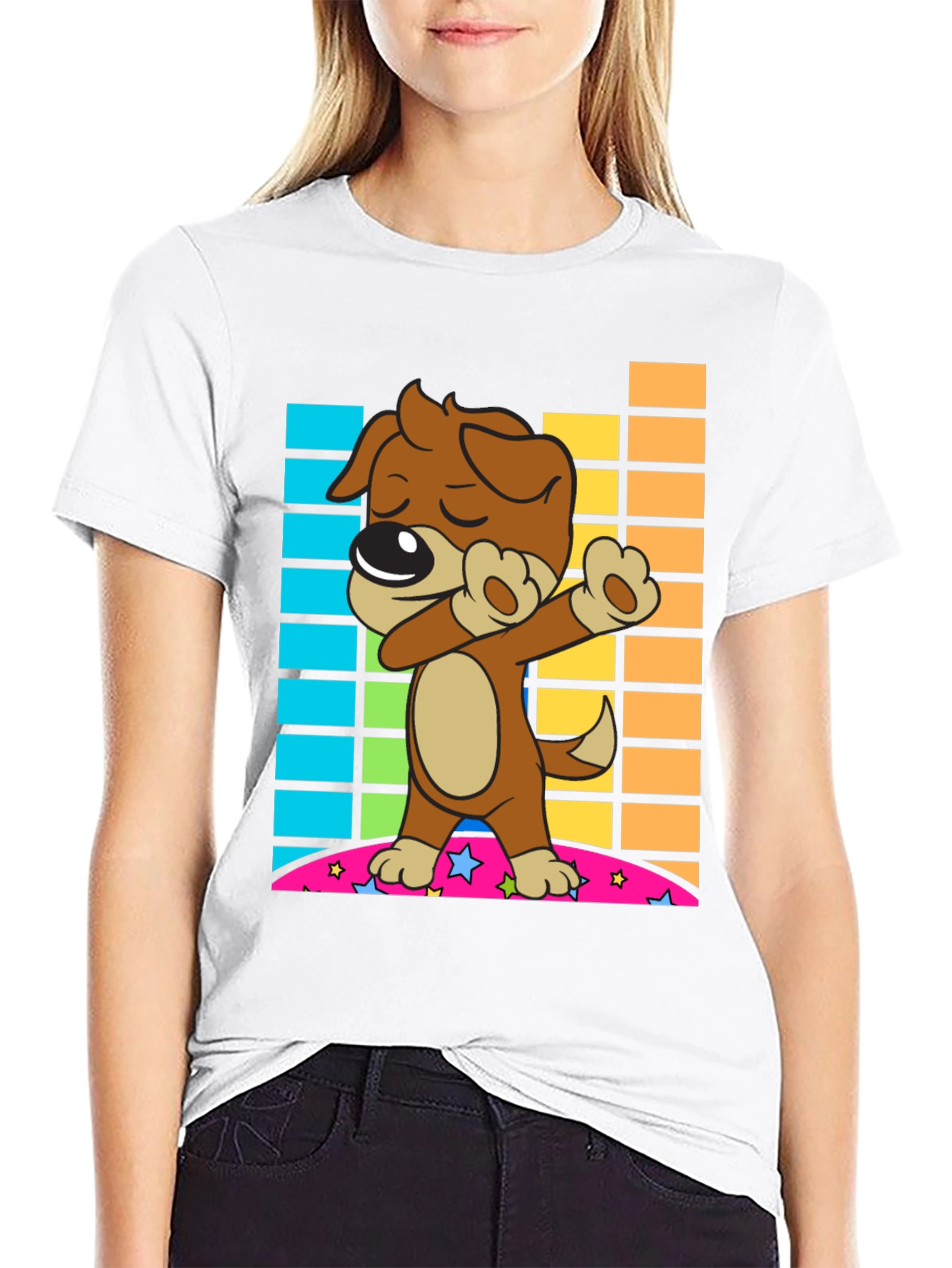 Dabbing Dog T-Shirt - Cool Cartoon Graphic Tee
