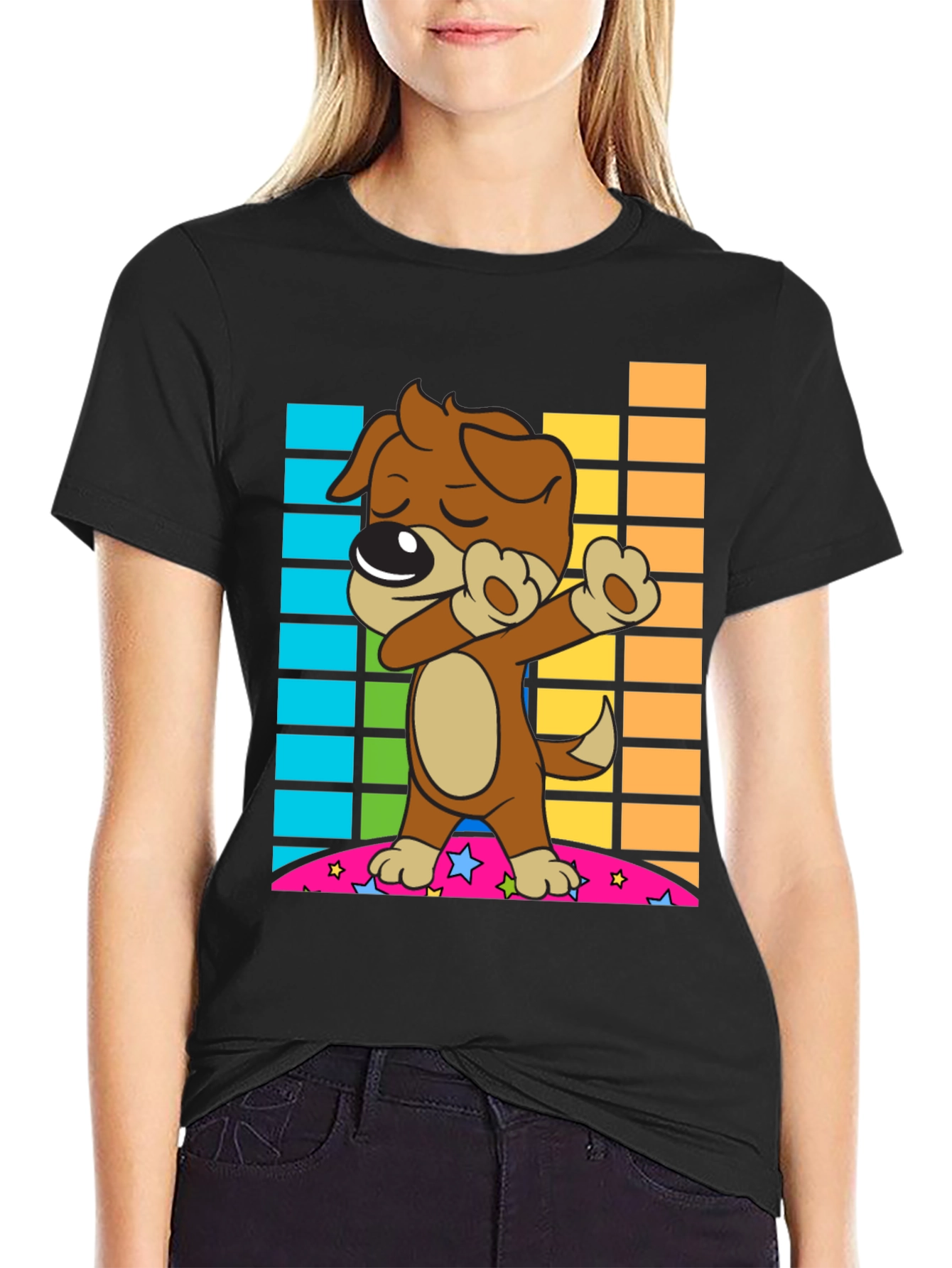 Dabbing Dog T-Shirt - Cool Cartoon Graphic Tee