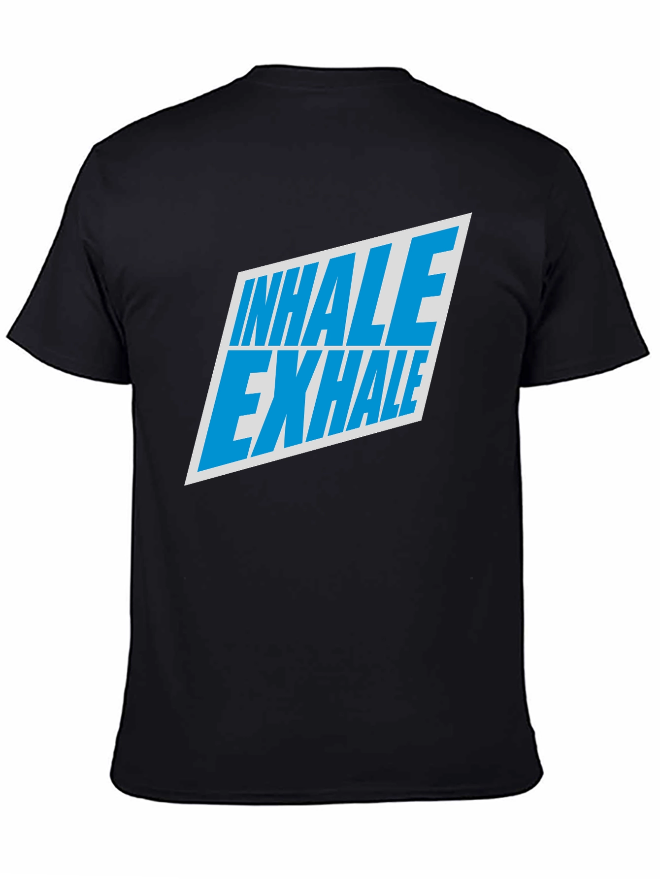 Inhale Exhale Graphic Tee - Black Cotton T-Shirt