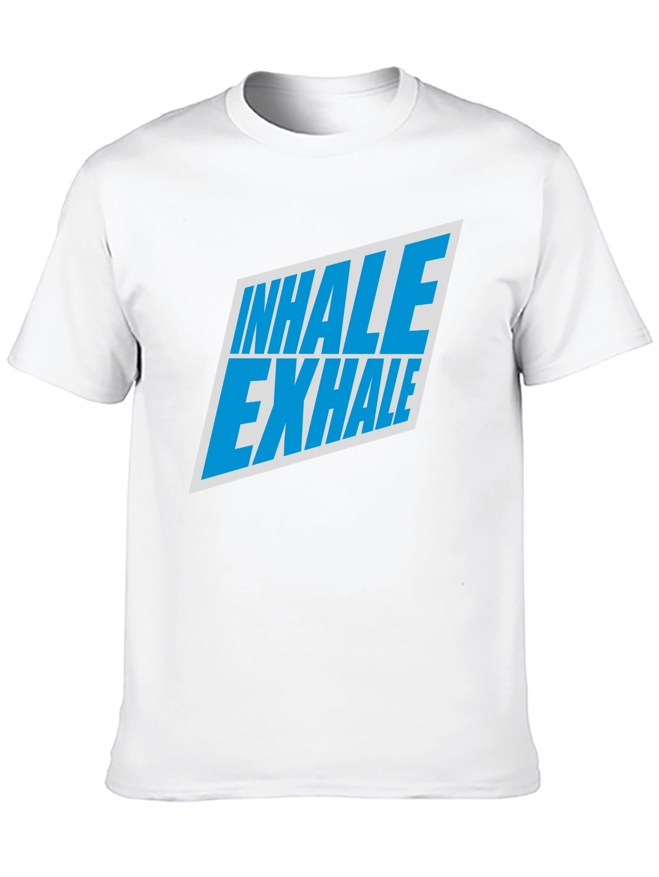 Inhale Exhale Graphic Tee - Black Cotton T-Shirt