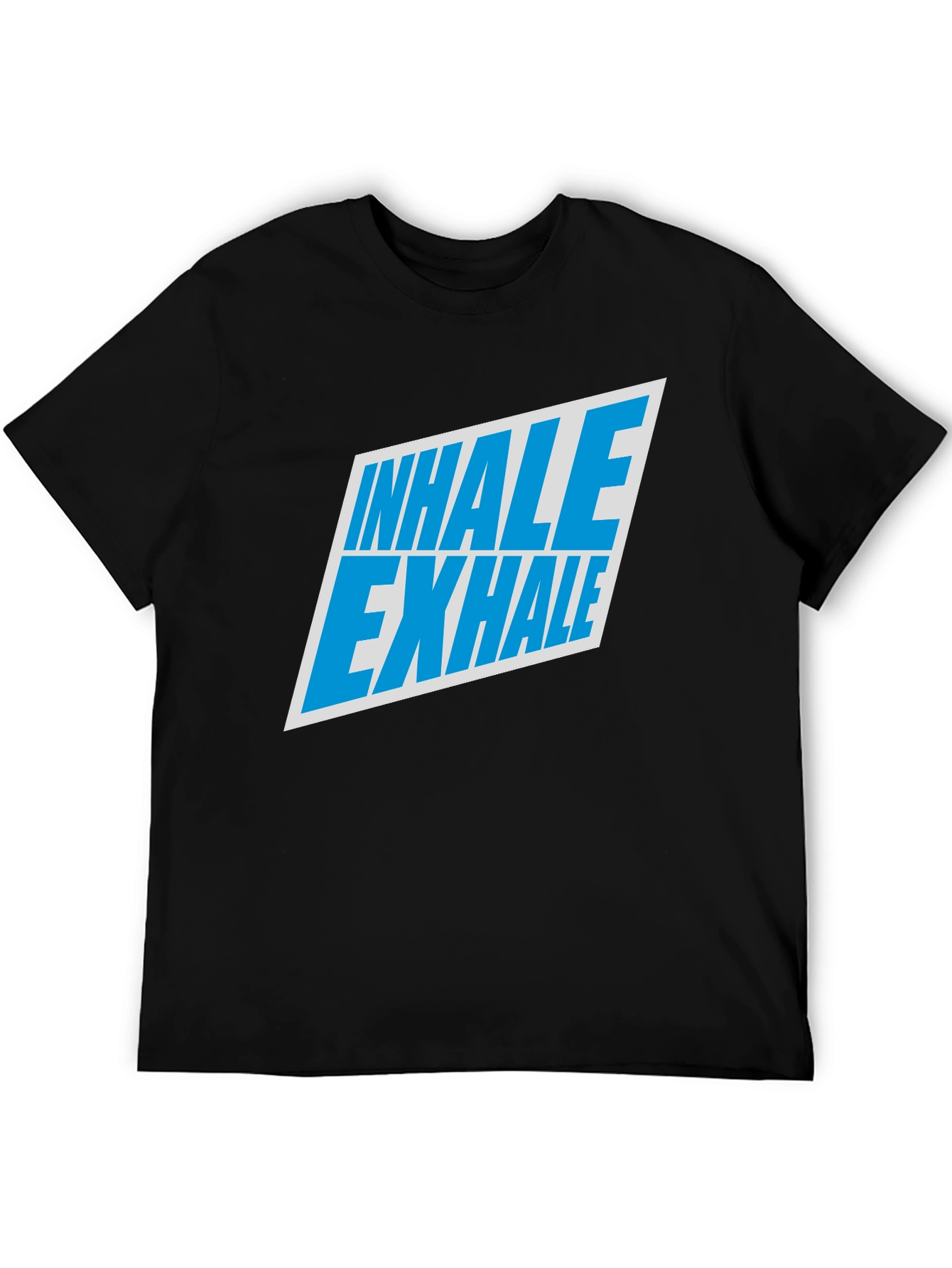 Inhale Exhale Graphic Tee - Black Cotton T-Shirt