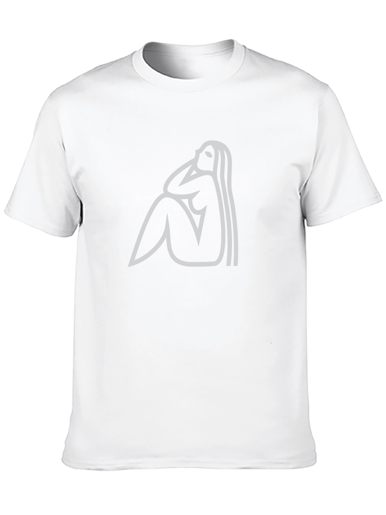Abstract Woman Graphic Tee - Black