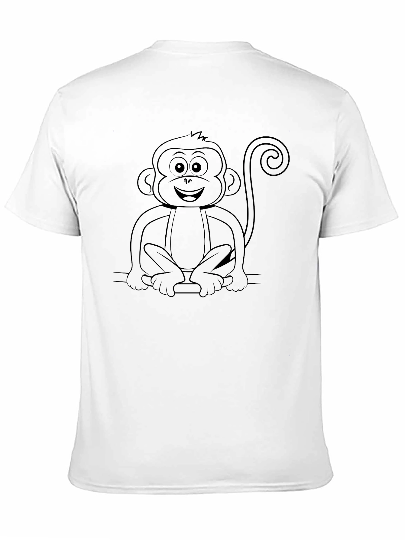 Monkey Graphic Tee - Black Cotton T-Shirt
