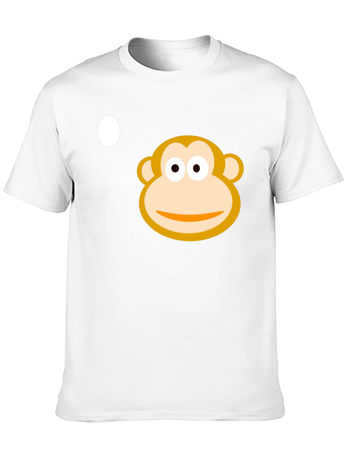 Monkey Face Graphic Tee - Black Cotton Casual T-Shirt