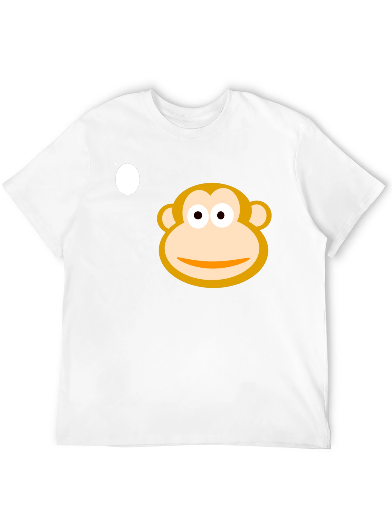 Monkey Face Graphic Tee - Black Cotton Casual T-Shirt