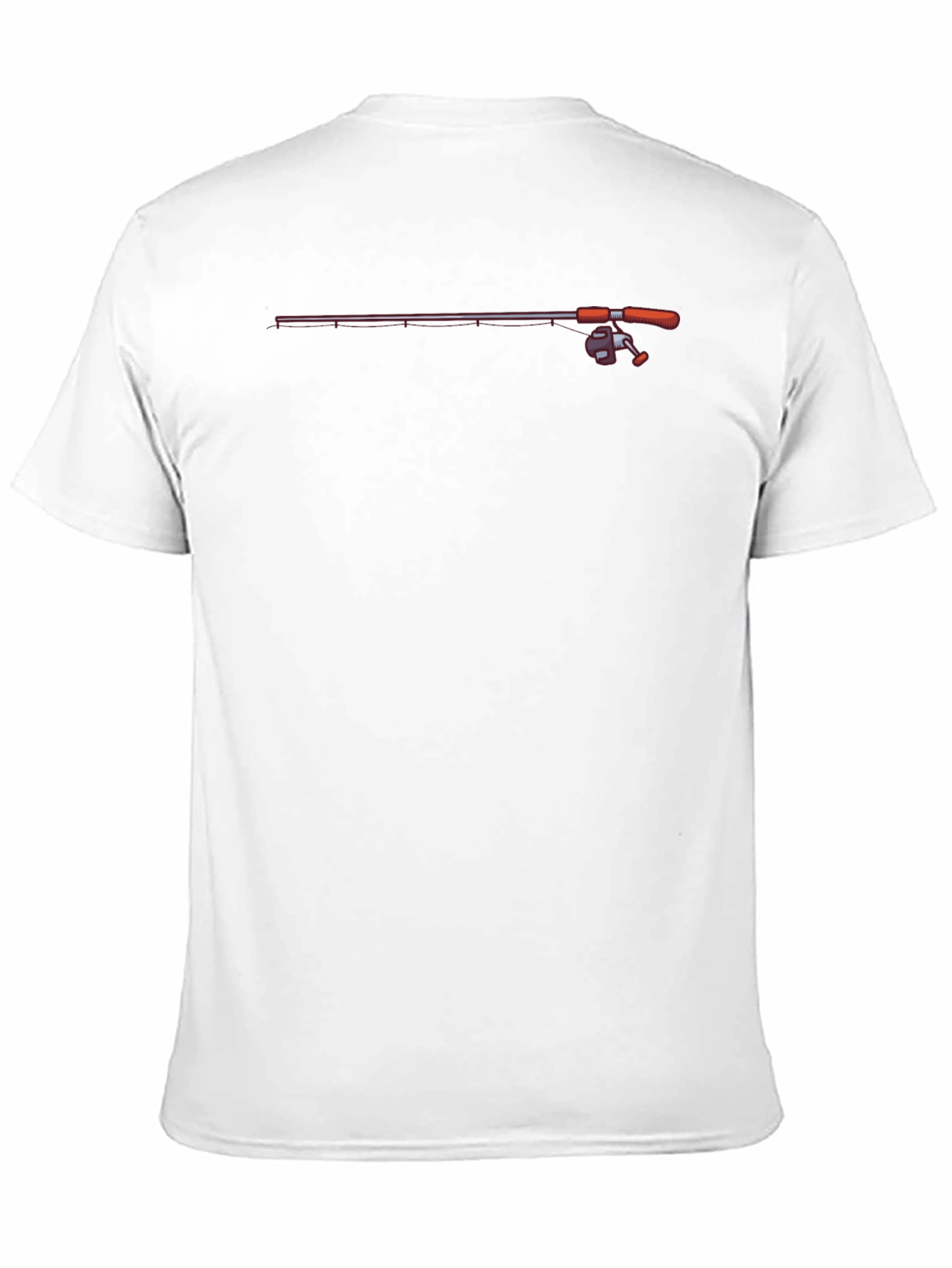 Fishing Rod Graphic Black T-Shirt