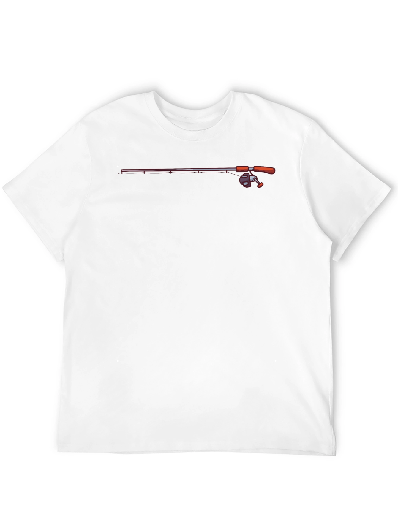 Fishing Rod Graphic Black T-Shirt