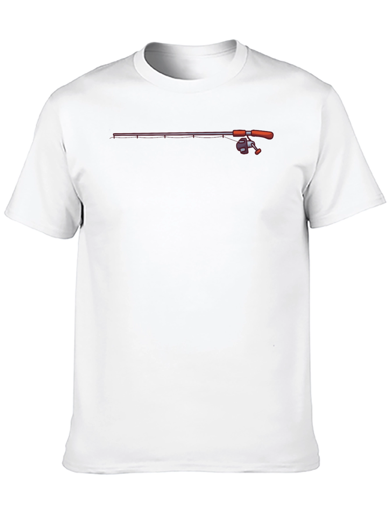 Fishing Rod Graphic Black T-Shirt