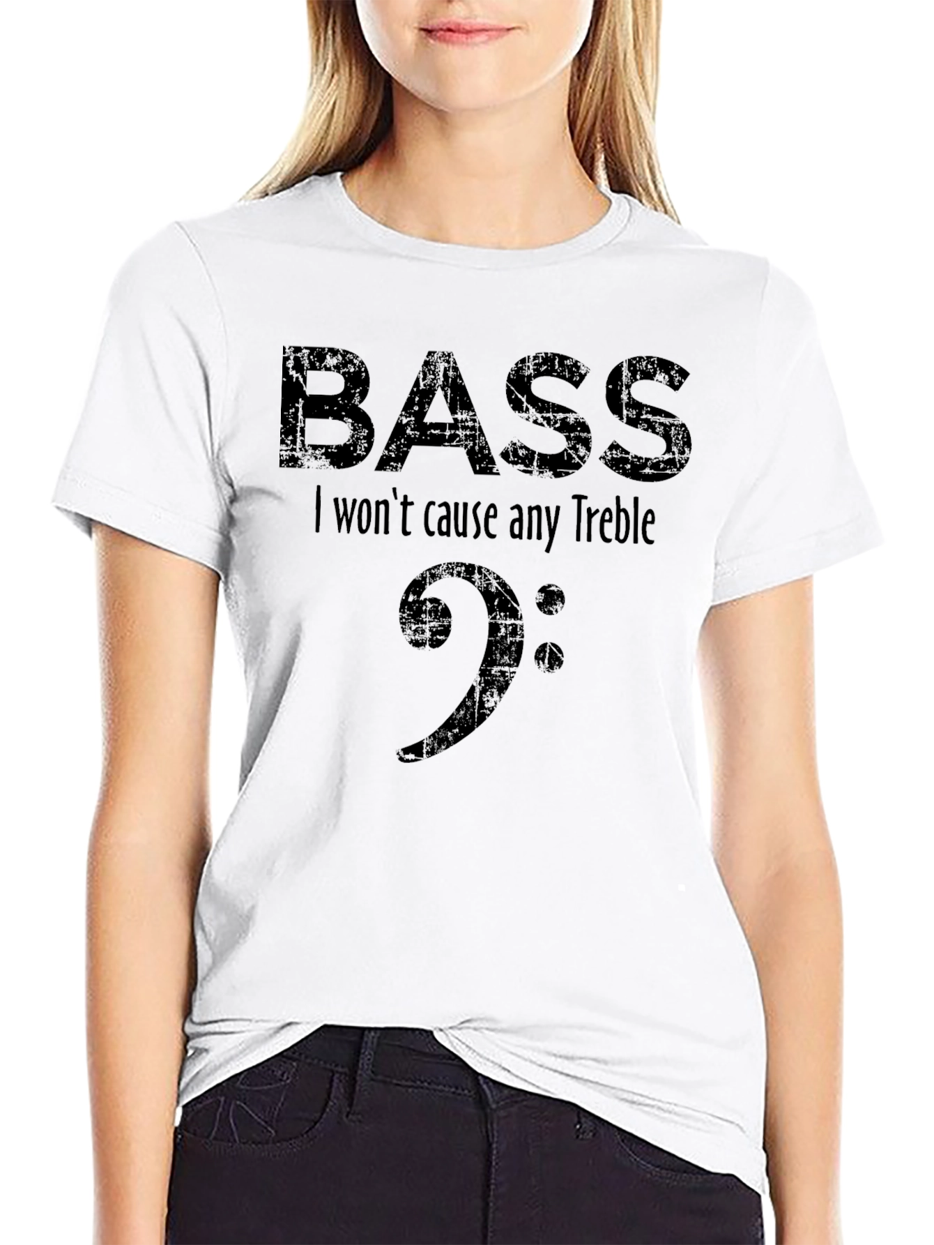 Bass I Wont Cause Any Treble Black T-Shirt