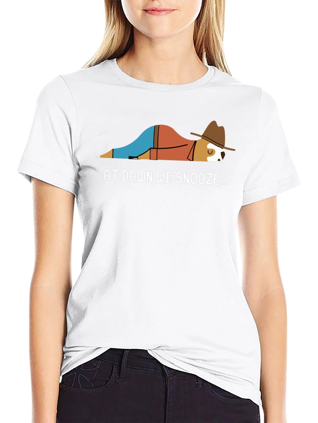 At Dawn We Snooze Funny Dog T-Shirt