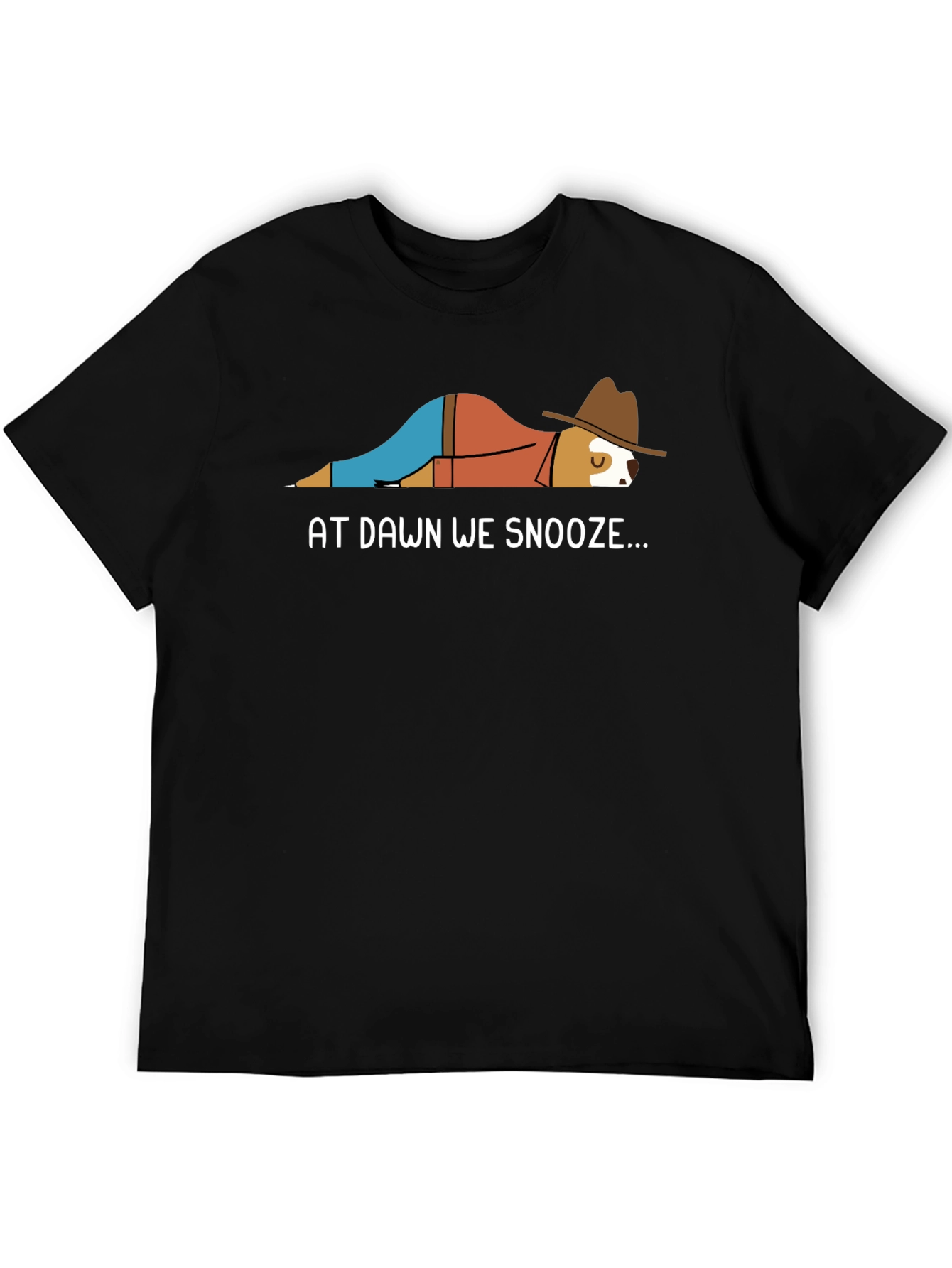 At Dawn We Snooze Funny Dog T-Shirt