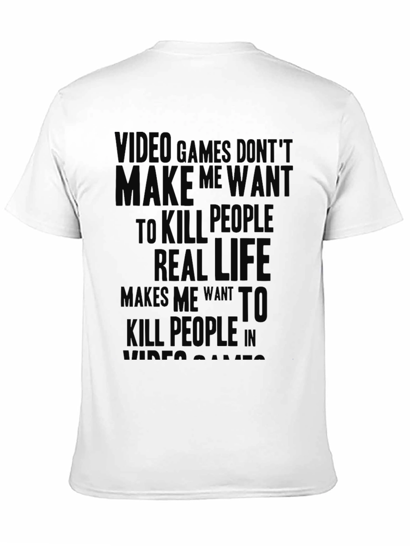 Video Games vs. Real Life Funny Graphic T-Shirt