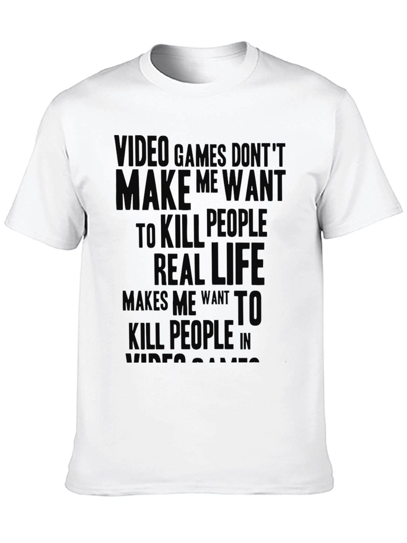 Video Games vs. Real Life Funny Graphic T-Shirt