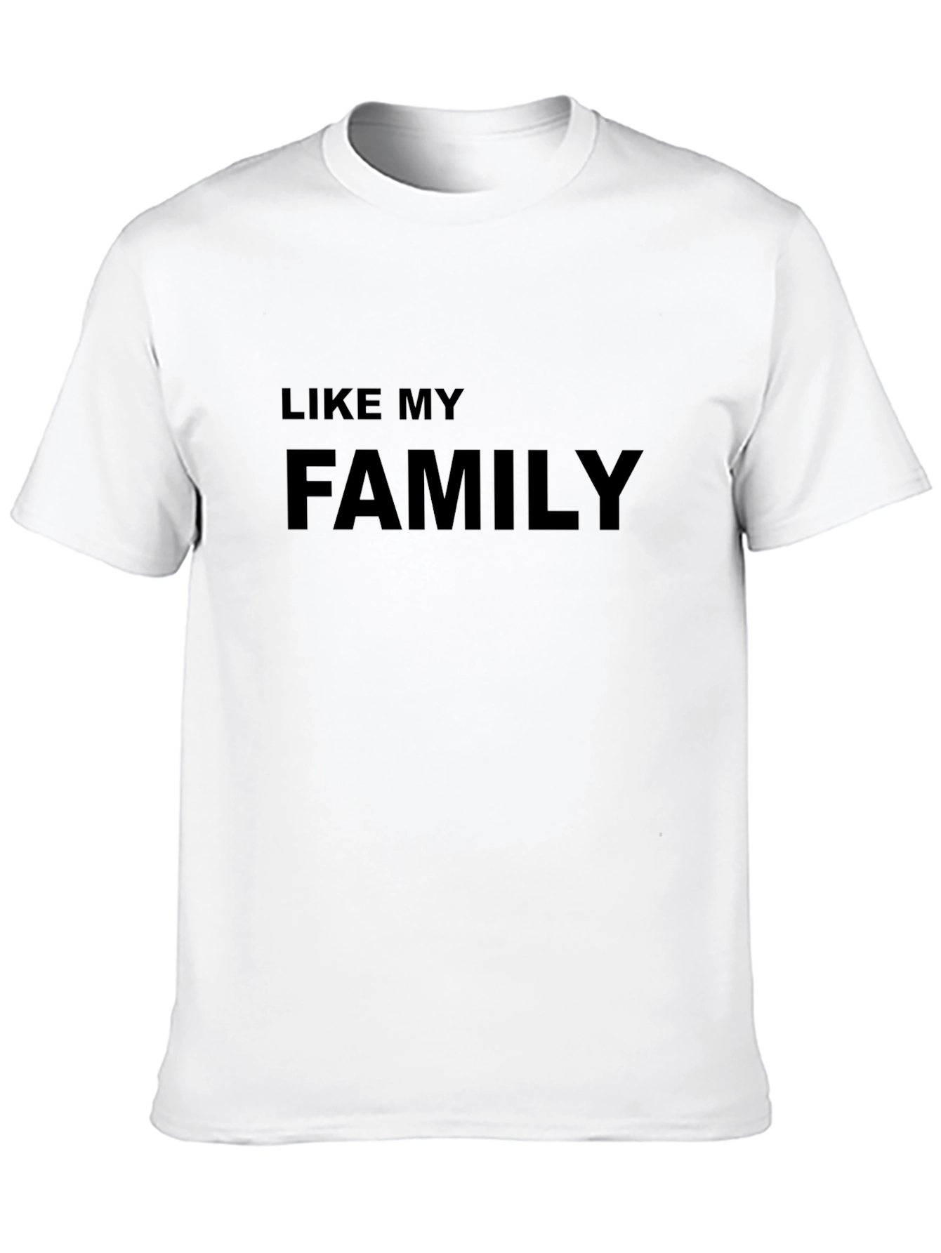 Like My Family Graphic T-Shirt - Black