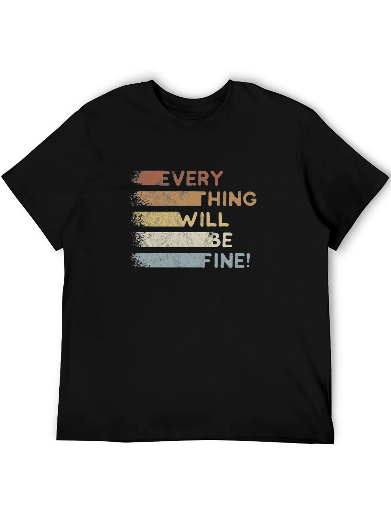 Retro Everything Will Be Fine Graphic T-Shirt