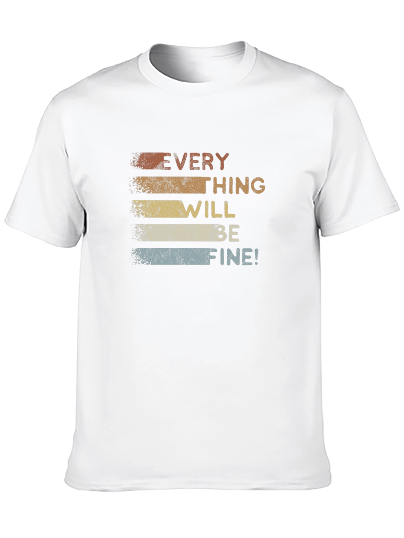Retro Everything Will Be Fine Graphic T-Shirt