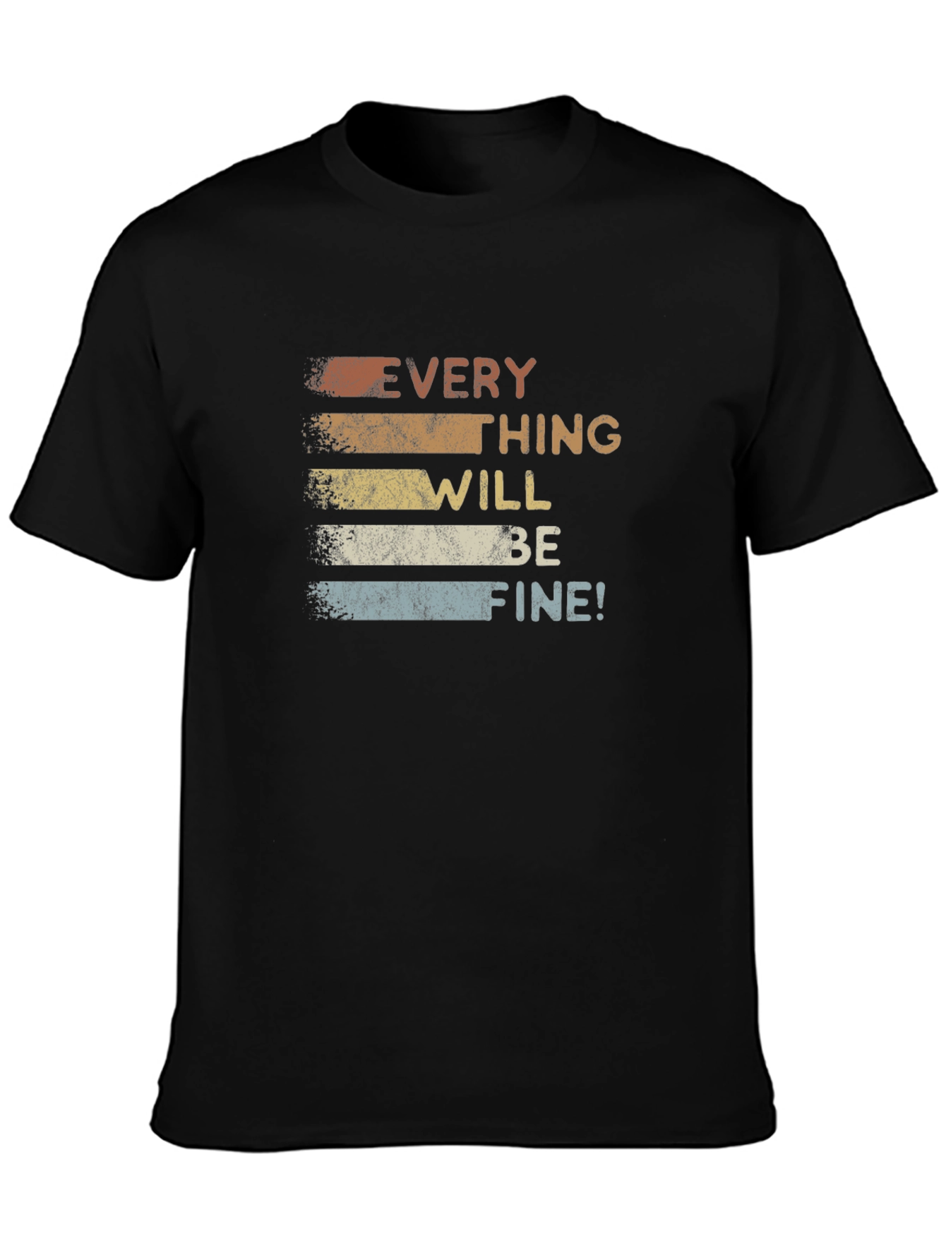 Retro Everything Will Be Fine Graphic T-Shirt