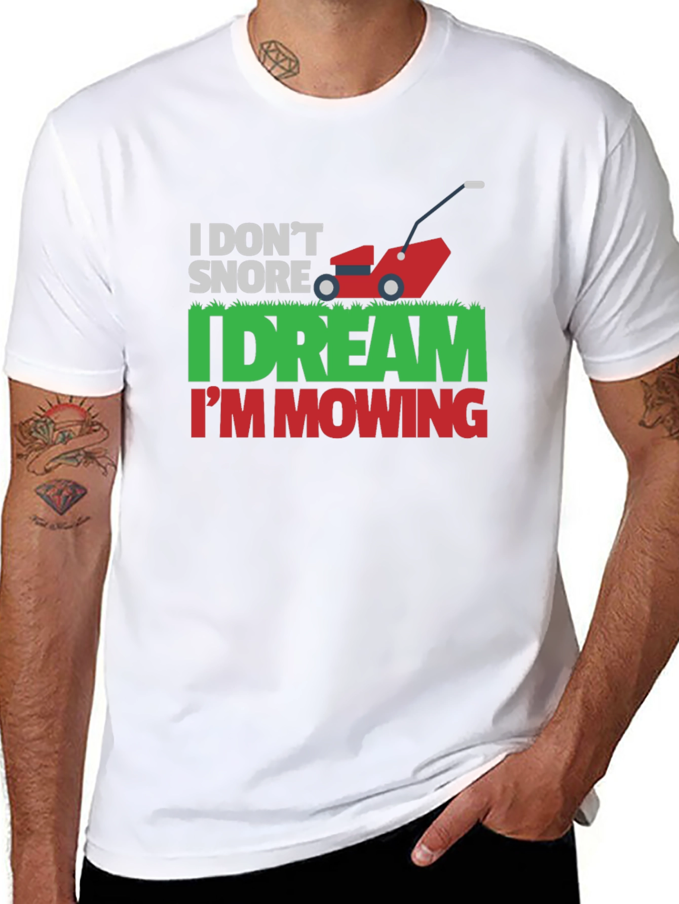 Funny Mowing Dream T-Shirt - Novelty Gardener Tee