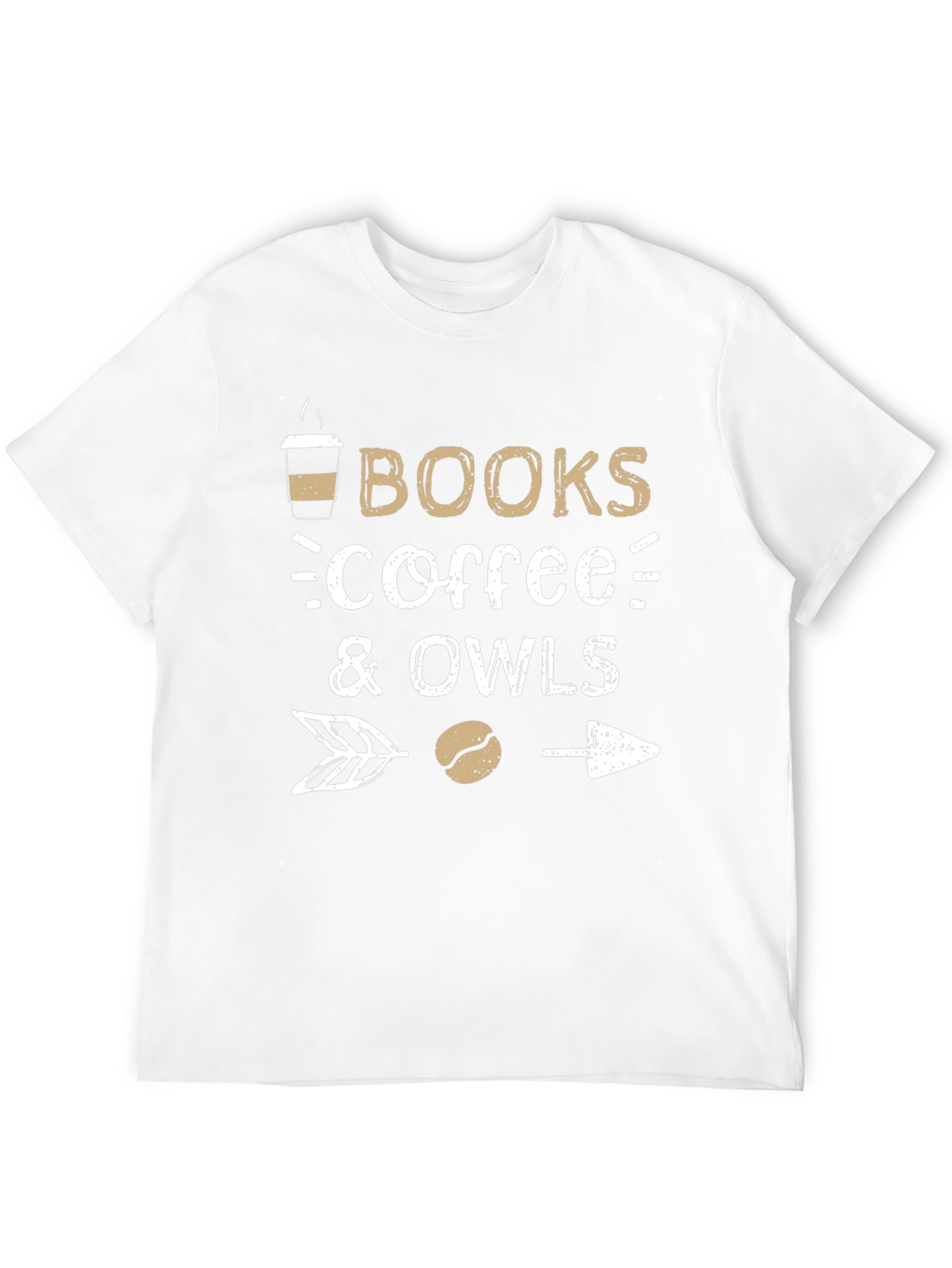 Books Coffee Owls Graphic T-Shirt