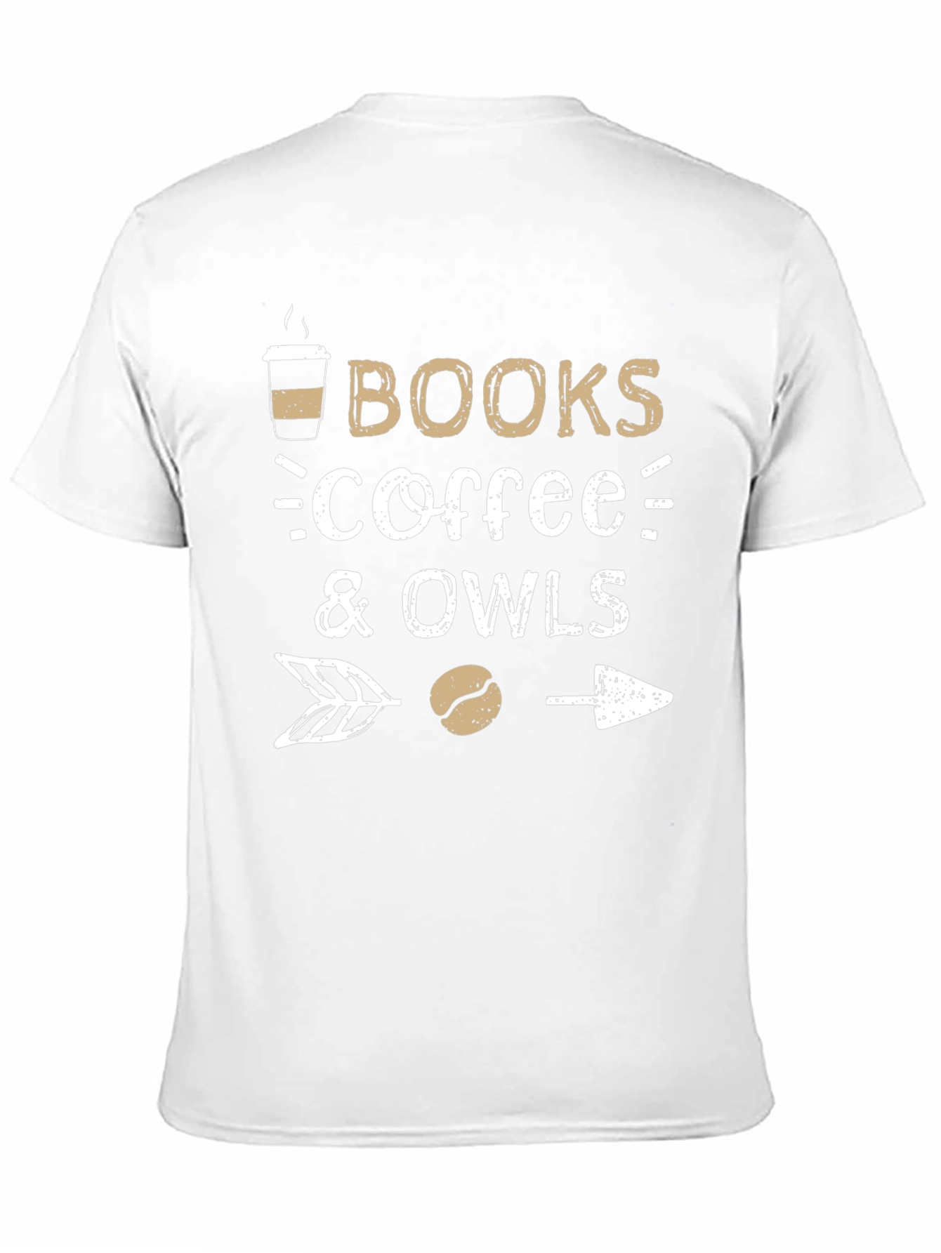 Books Coffee Owls Graphic T-Shirt