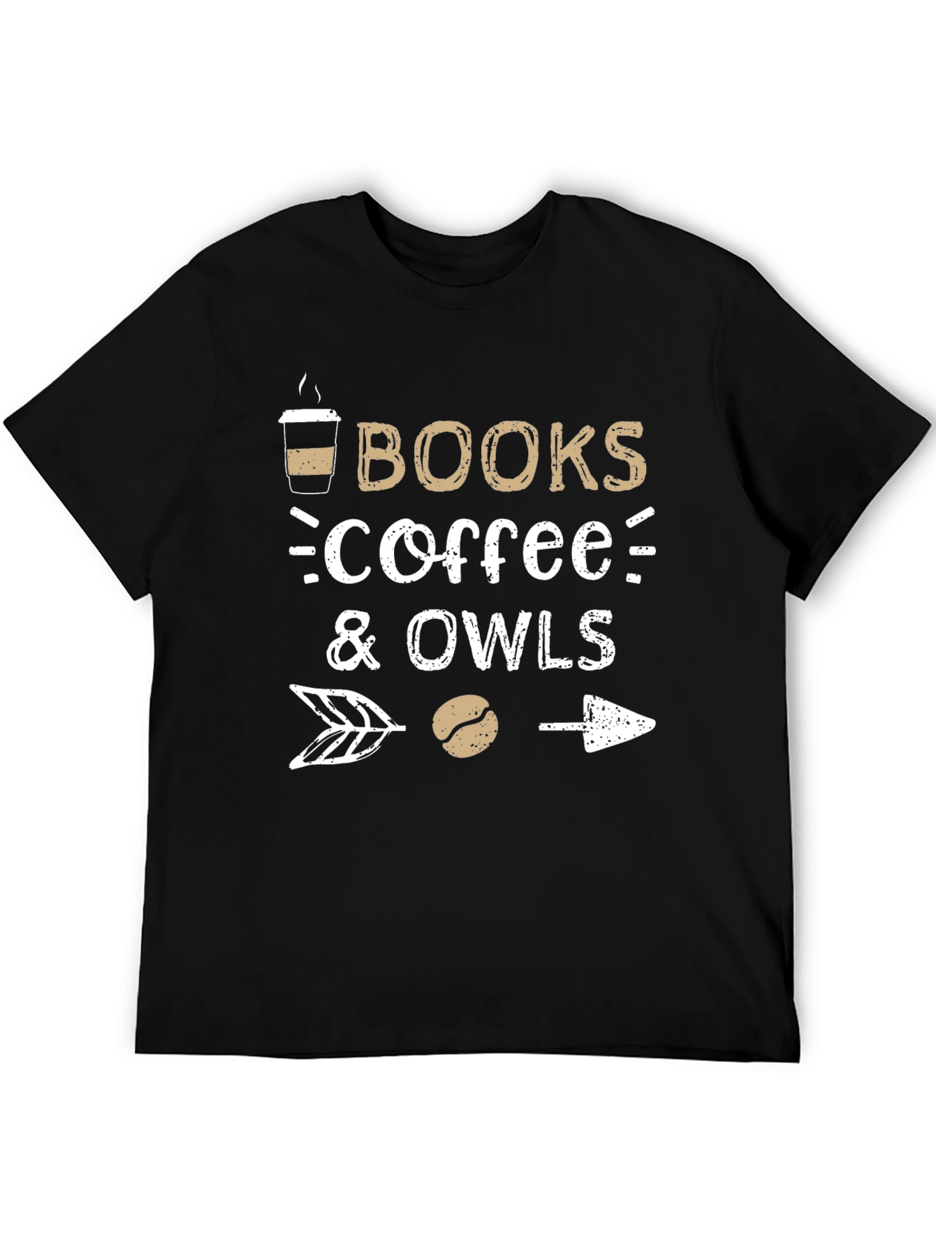 Books Coffee Owls Graphic T-Shirt