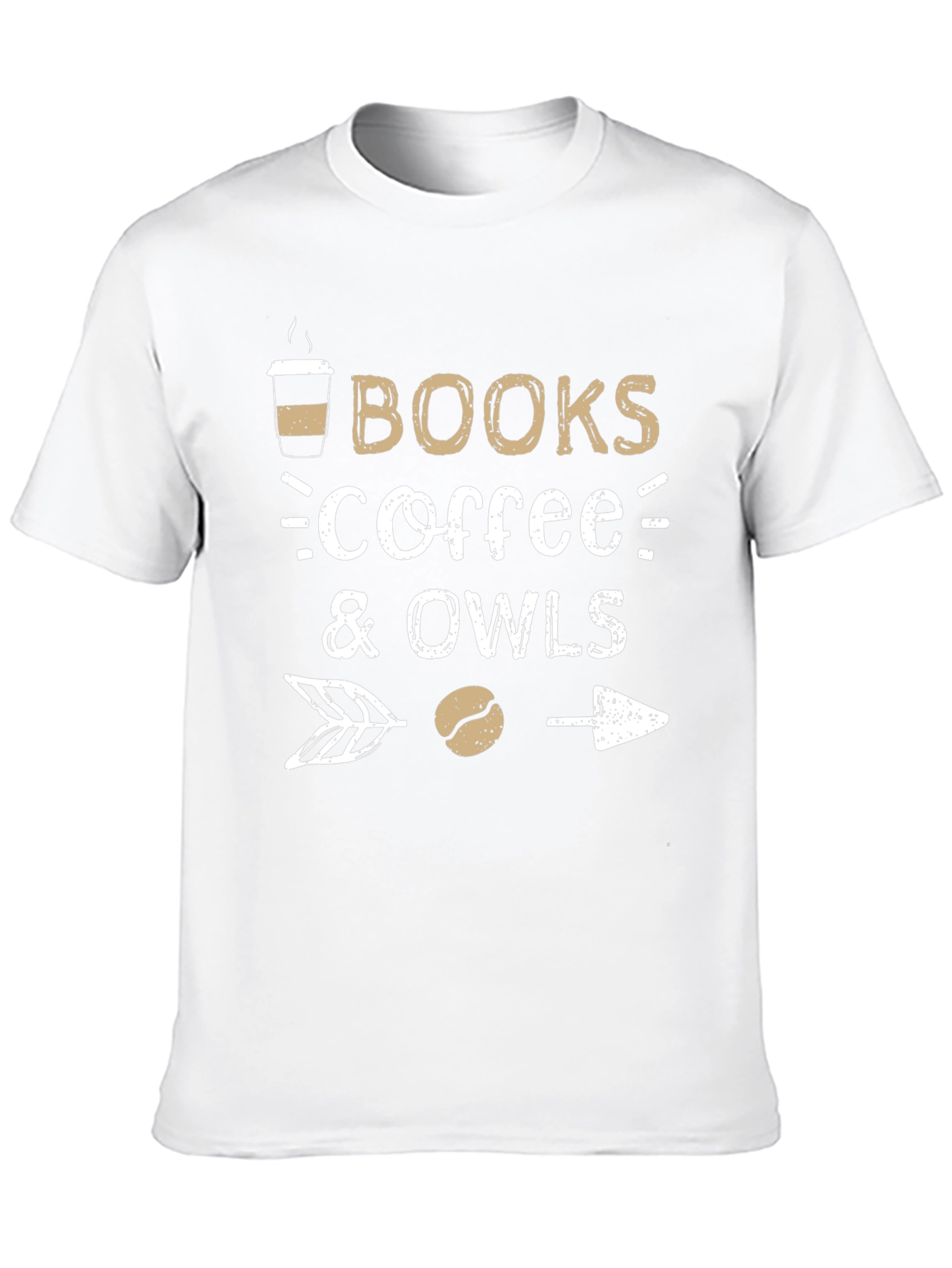 Books Coffee Owls Graphic T-Shirt