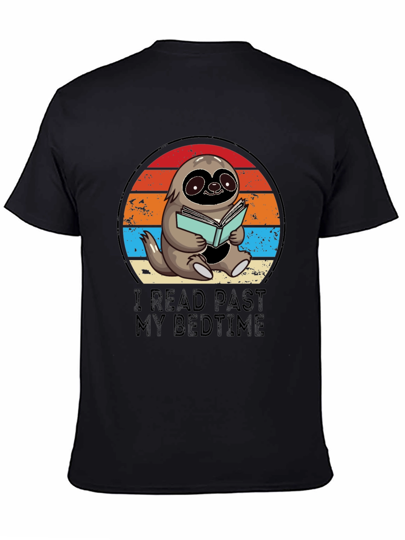 Funny Sloth Reading T-Shirt