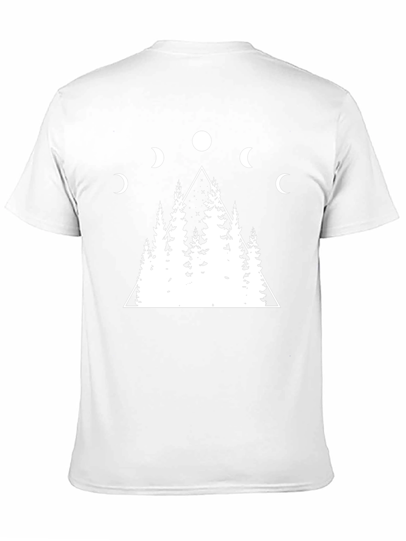 Moon Phase Forest Graphic Tee - Black