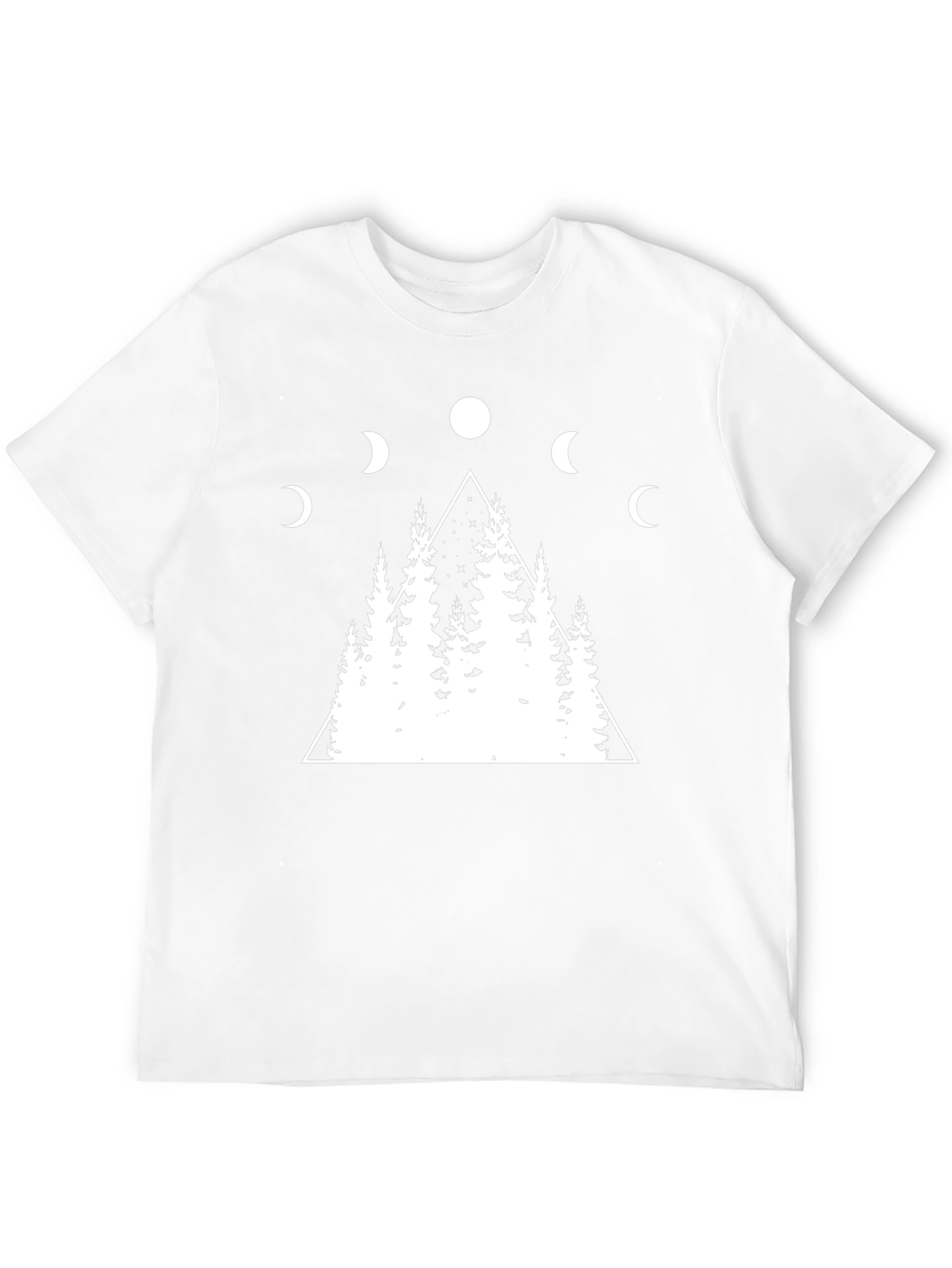 Moon Phase Forest Graphic Tee - Black