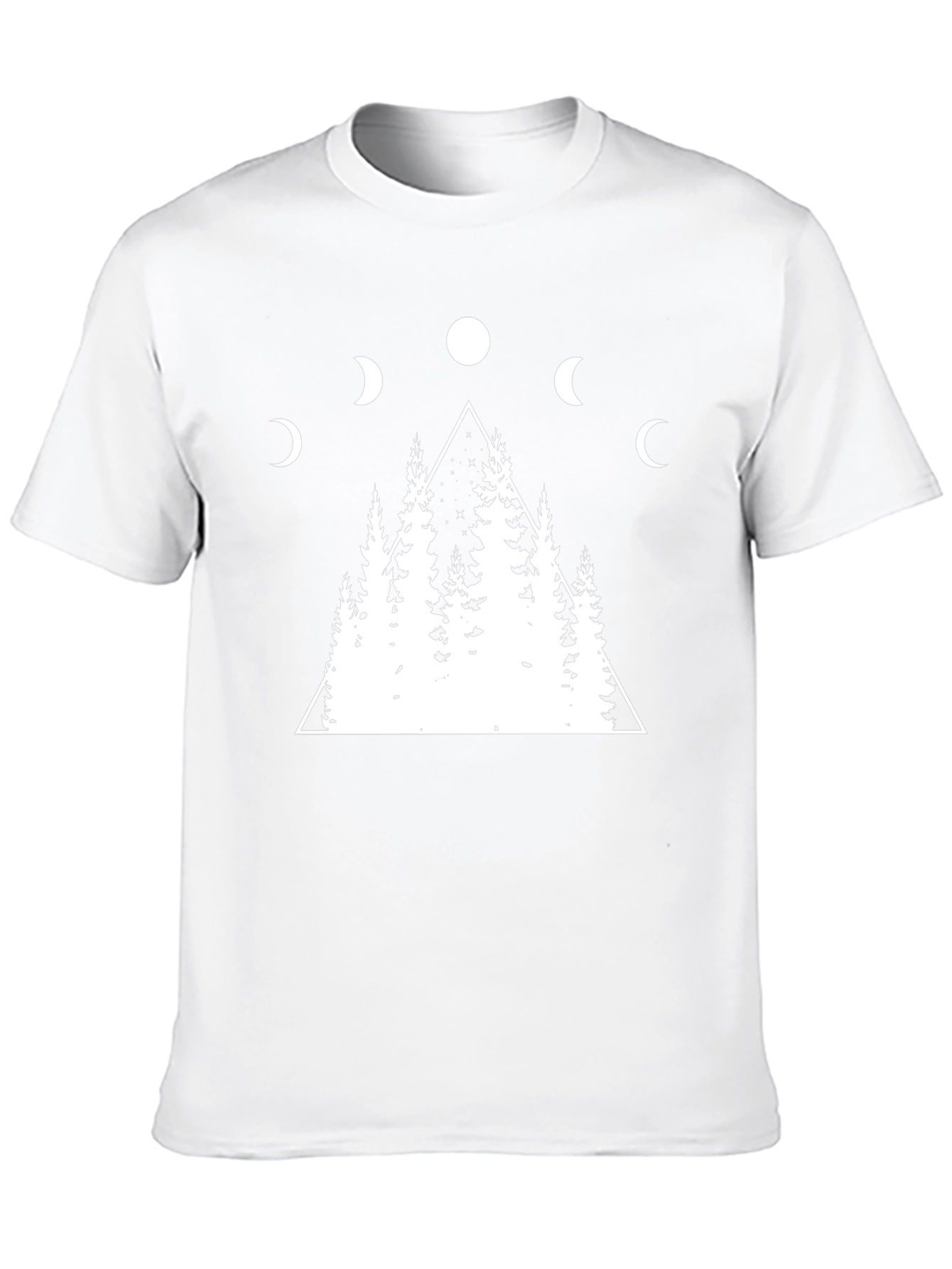 Moon Phase Forest Graphic Tee - Black