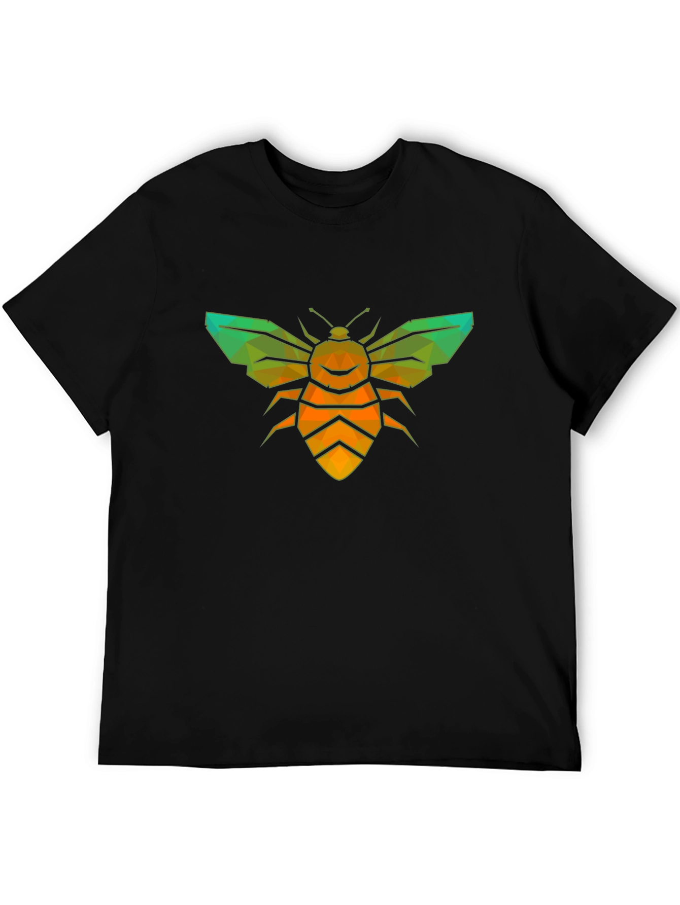 Geometric Bee Graphic Tee - Stylish Insect Design