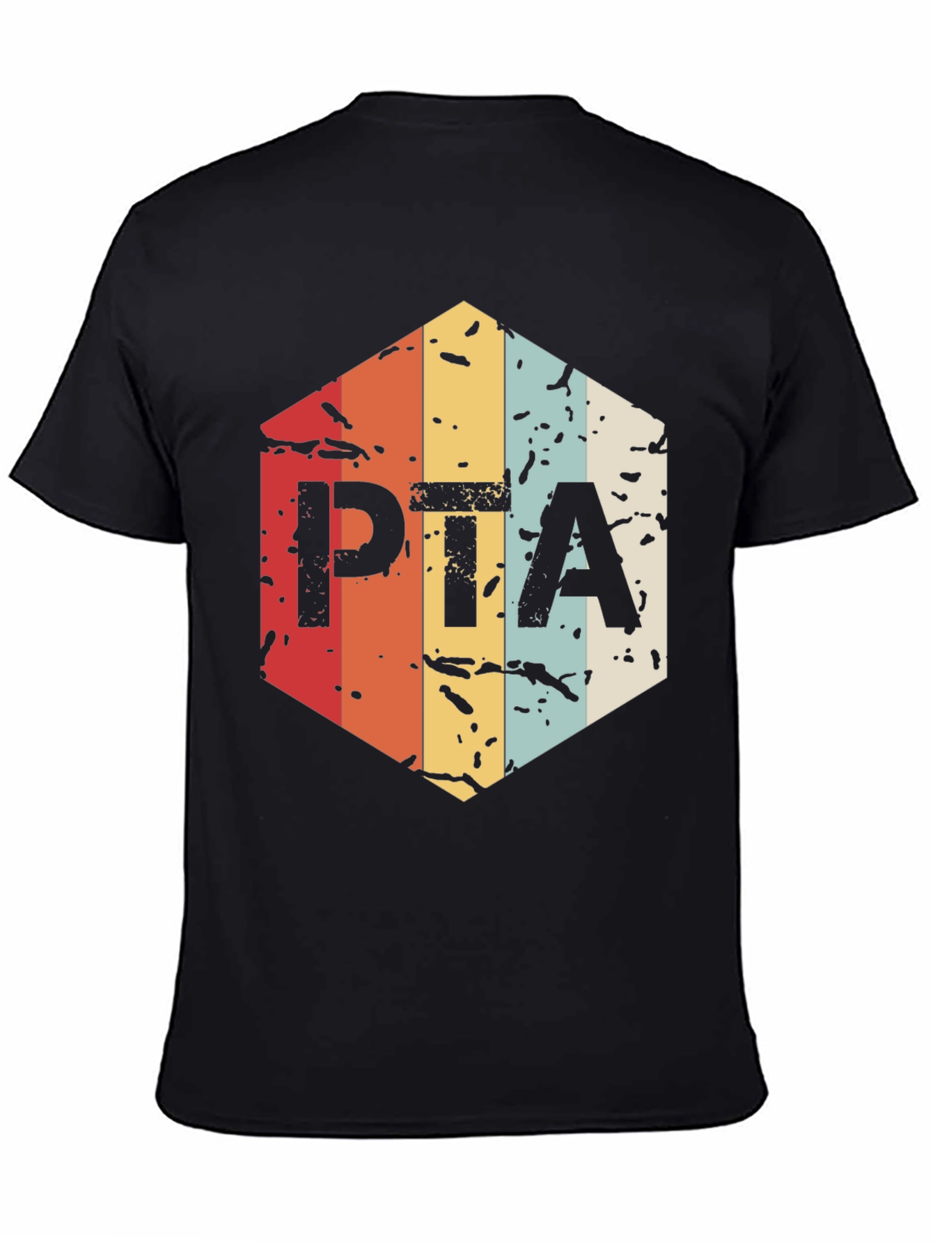 Retro PTA T-Shirt - Black Cotton Blend Tee