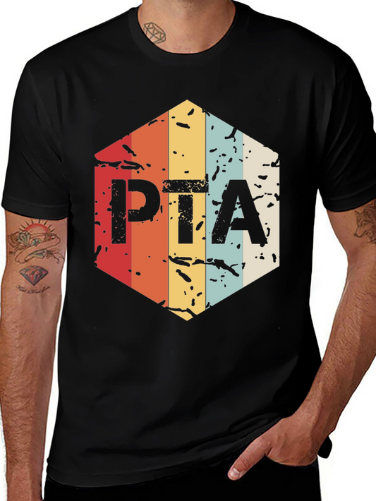 Retro PTA T-Shirt - Black Cotton Blend Tee