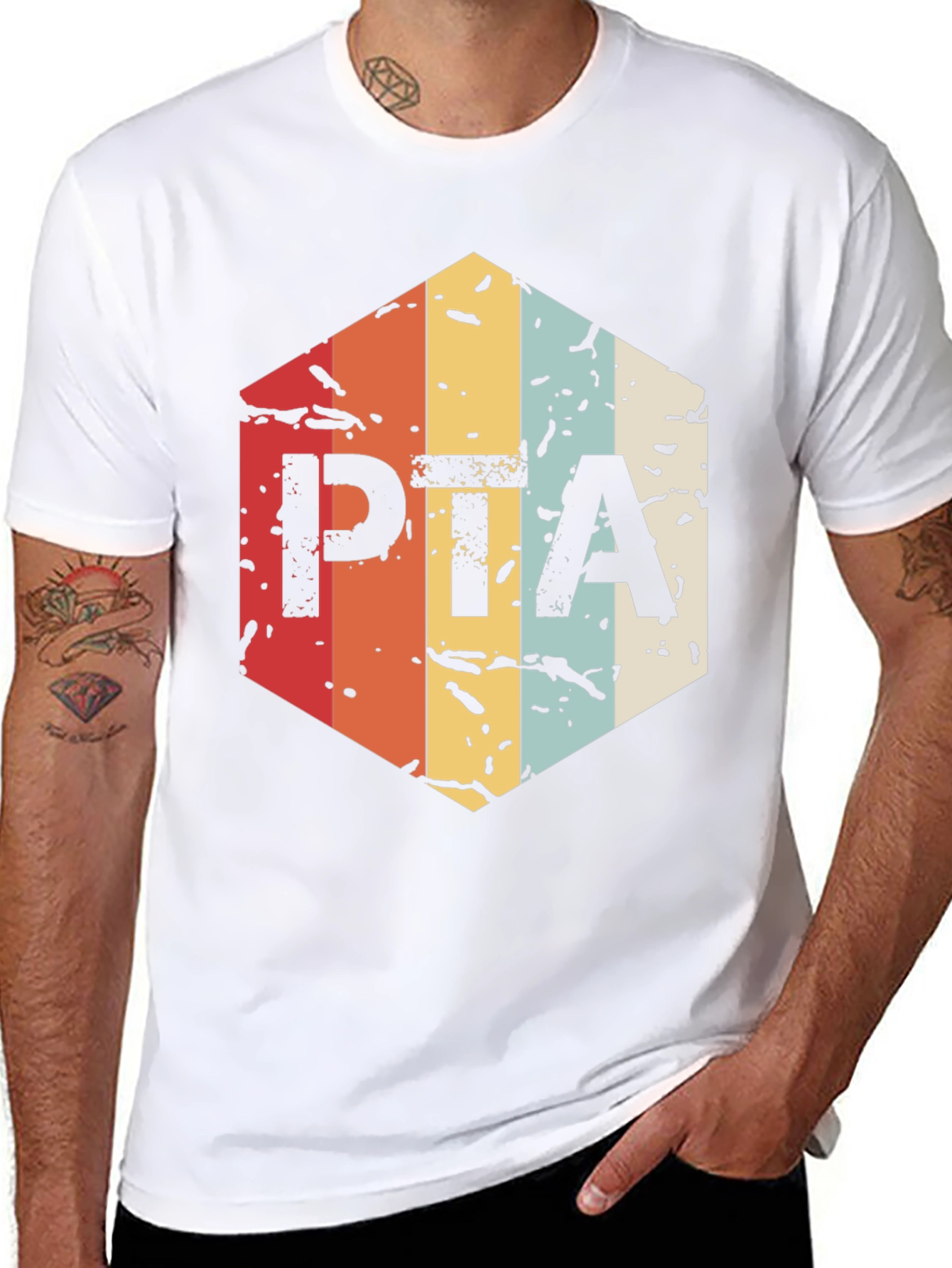Retro PTA T-Shirt - Black Cotton Blend Tee