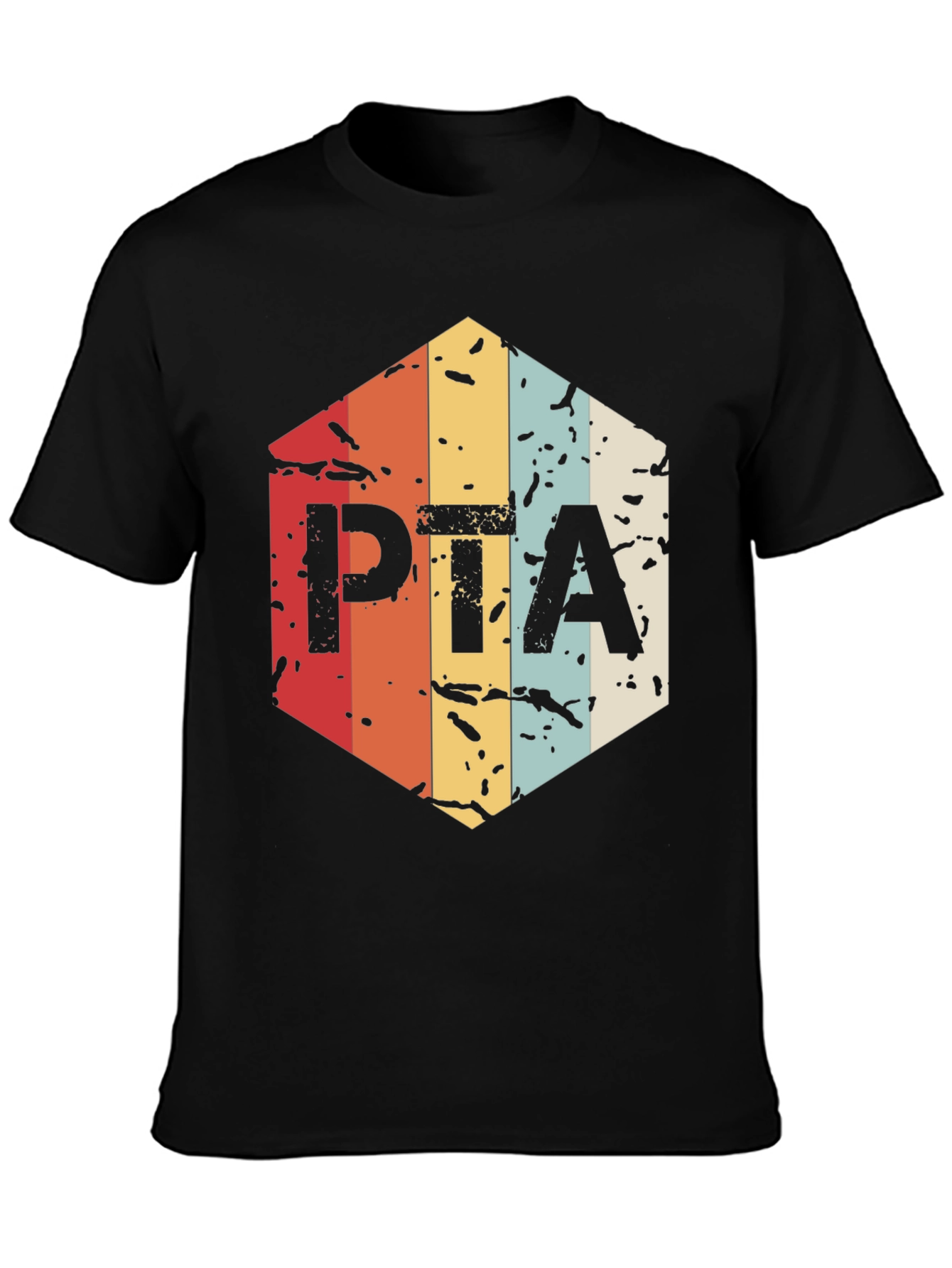 Retro PTA T-Shirt - Black Cotton Blend Tee