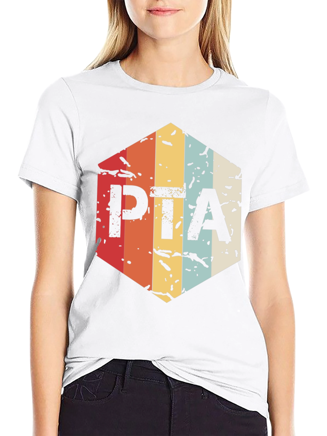 Retro PTA T-Shirt - Black Cotton Blend Tee